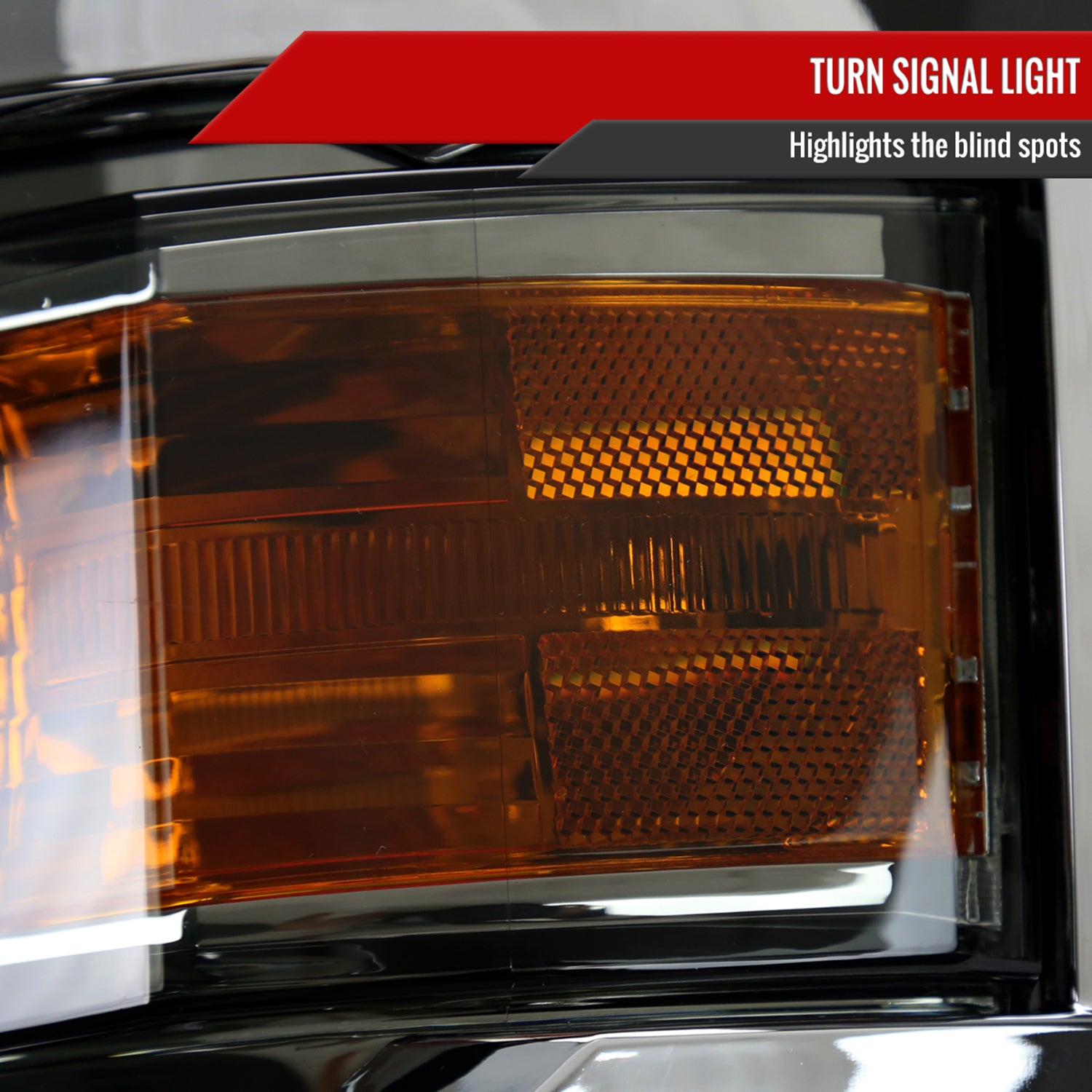 2014-2015 Chevy Silverado 1500 Projector Headlights Trim Chrome/Light Smoke