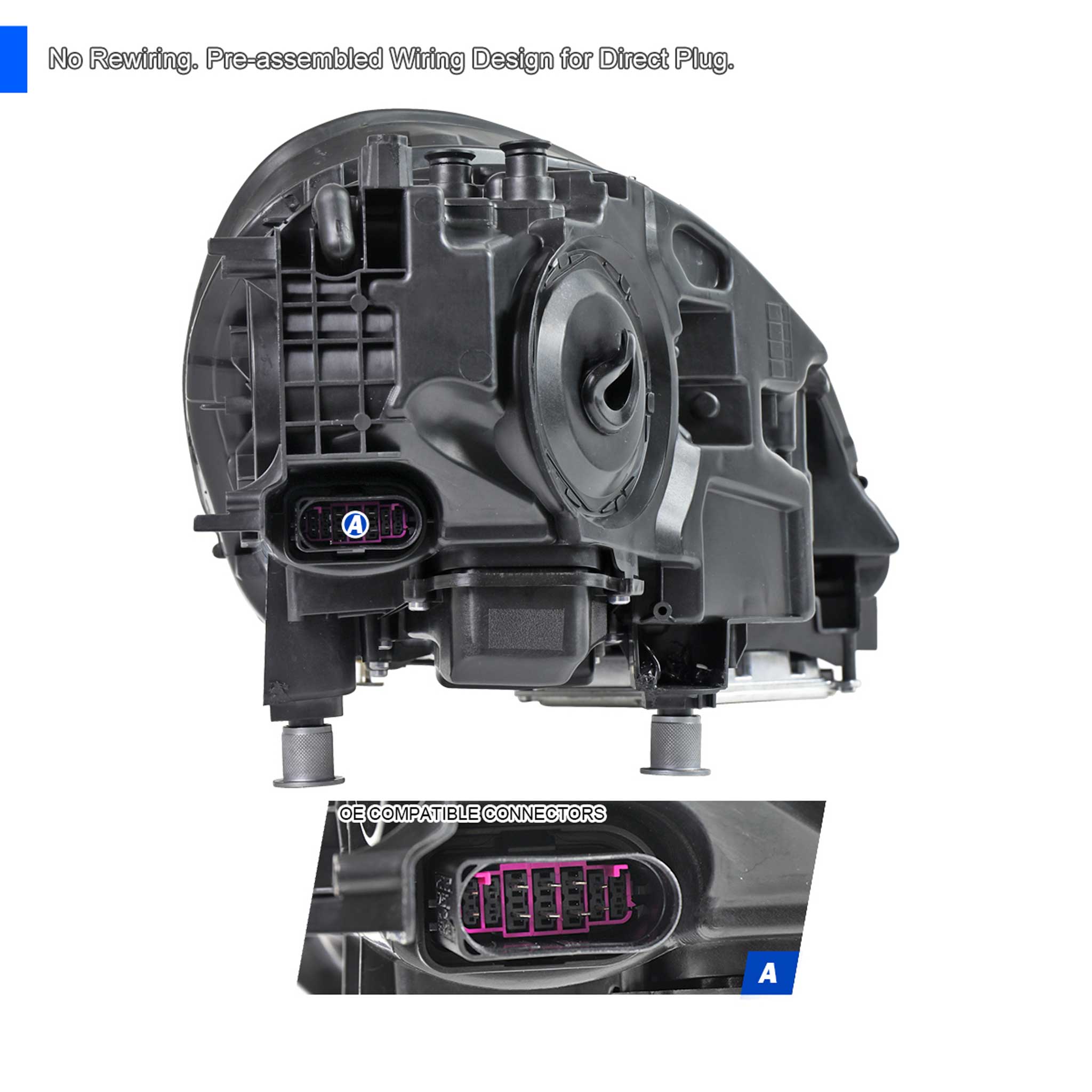 For Porsche Cayenne 2018-2023 Matrix LED Projector Headlights DRL Dynamic Black Clear Lens Glossy Accents
