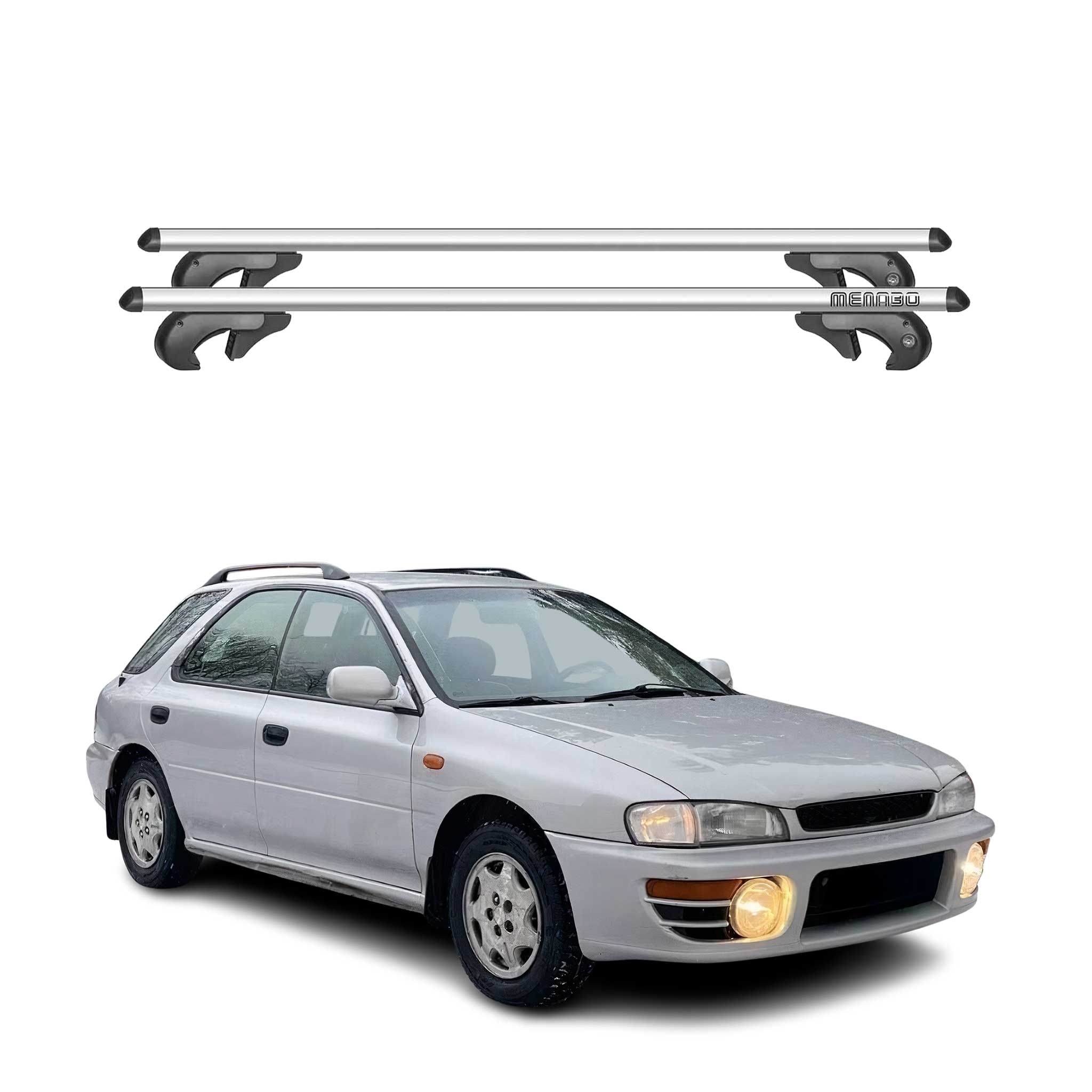 1992-2000 Subaru Impreza Wagon Roof Rack Cross Bars Silver