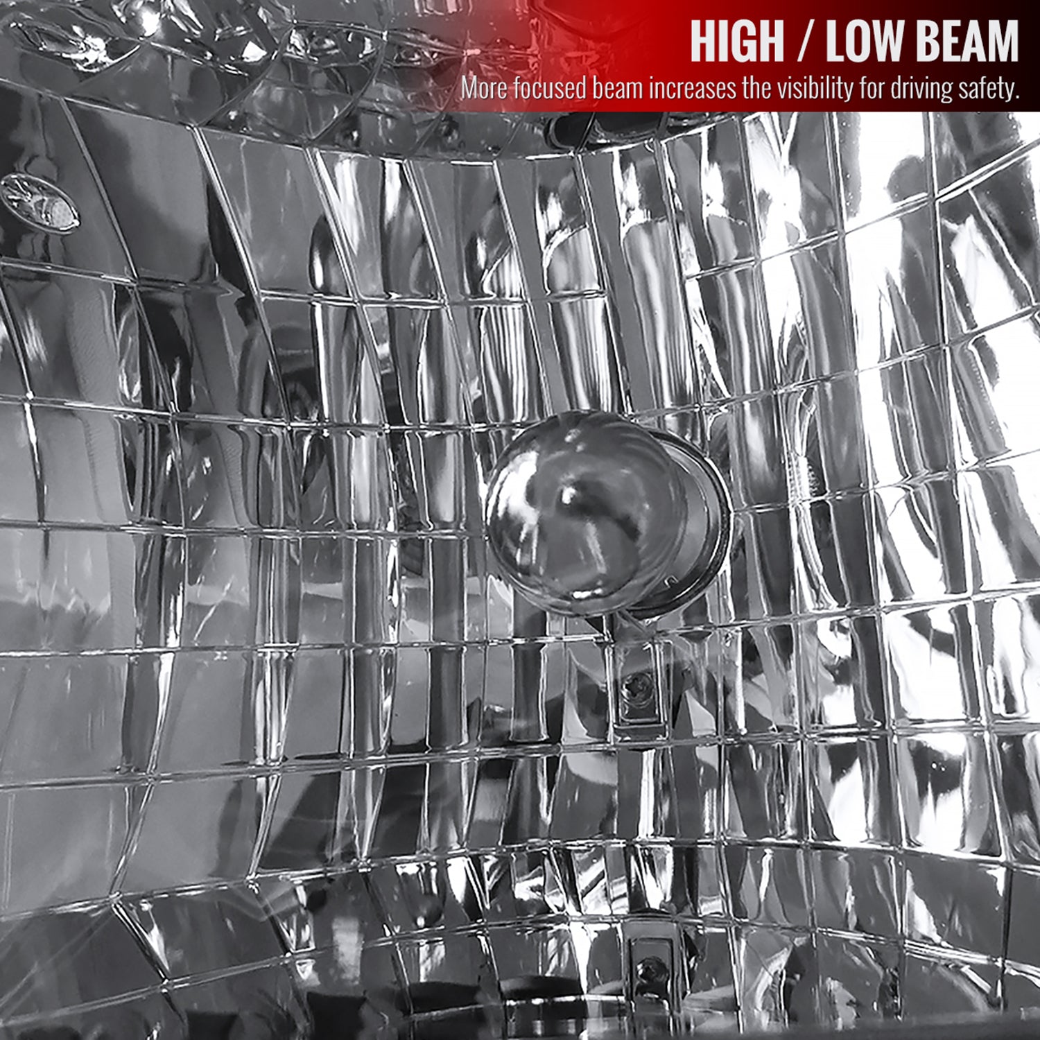 1998-2000 Ford Ranger Factory Style Crystal Headlights Chrome/Clear Lens