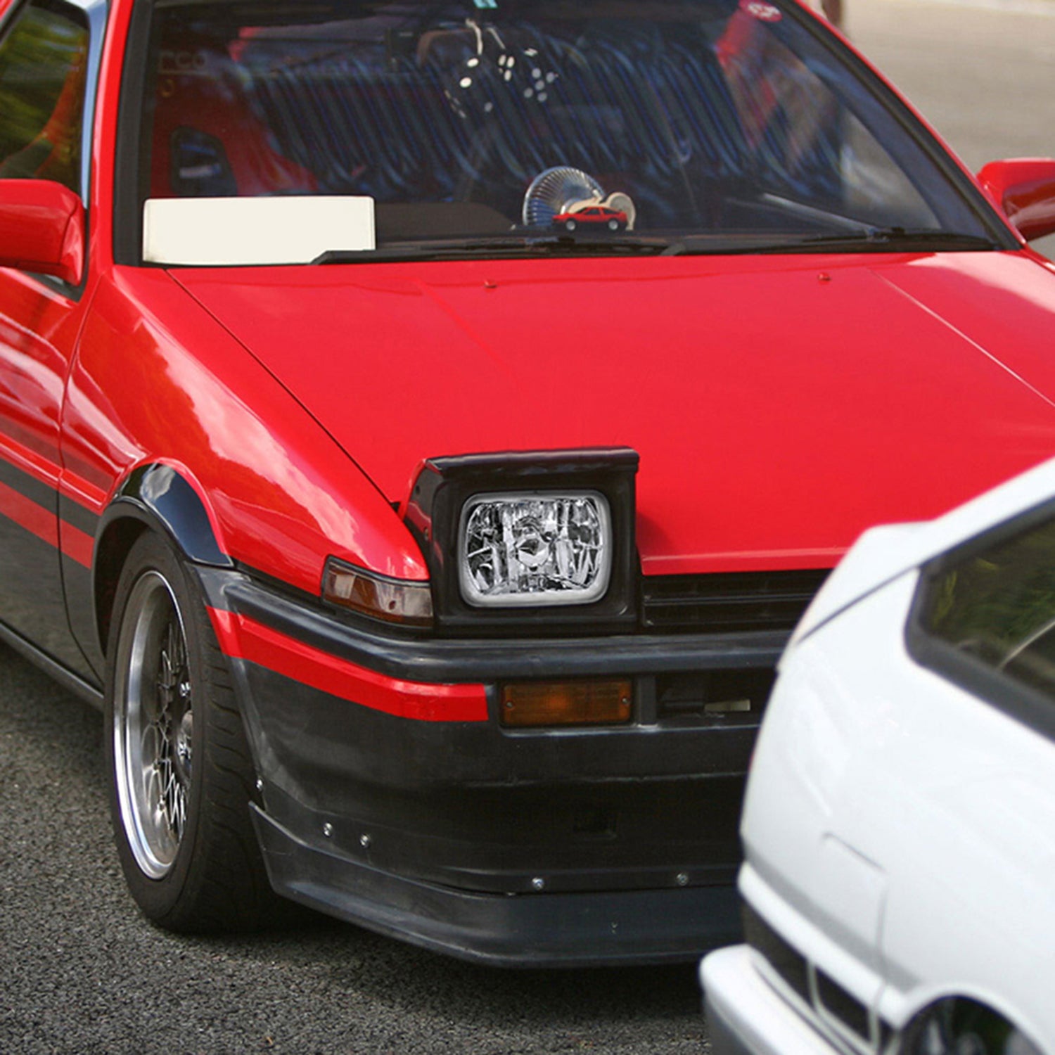 Universal 7"x6" H4 Crystal Headlights Chrome Housing/Glass Lens