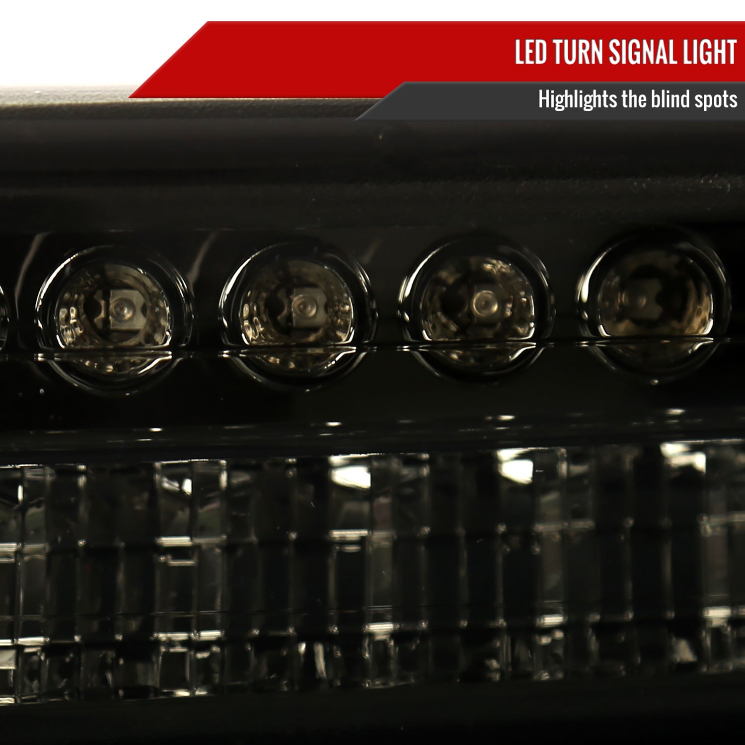 1999-2002 Chevy Silverado/ 00-2006 Tahoe Suburban LED Bumper Lights Chrome Smoke