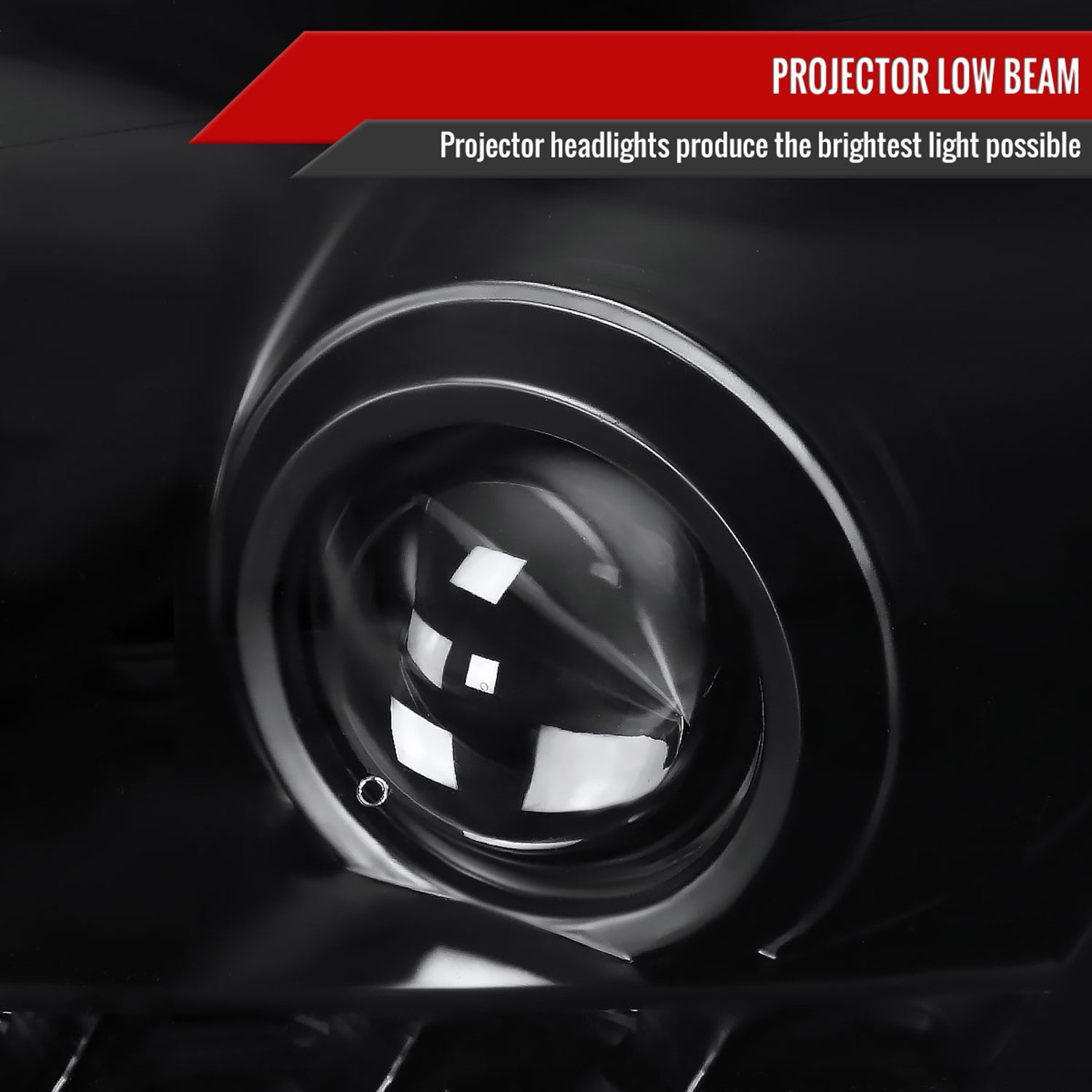 2005-2010 Pontiac G6 Projector Headlights w/ LED Light Strip Matte Black/Clear