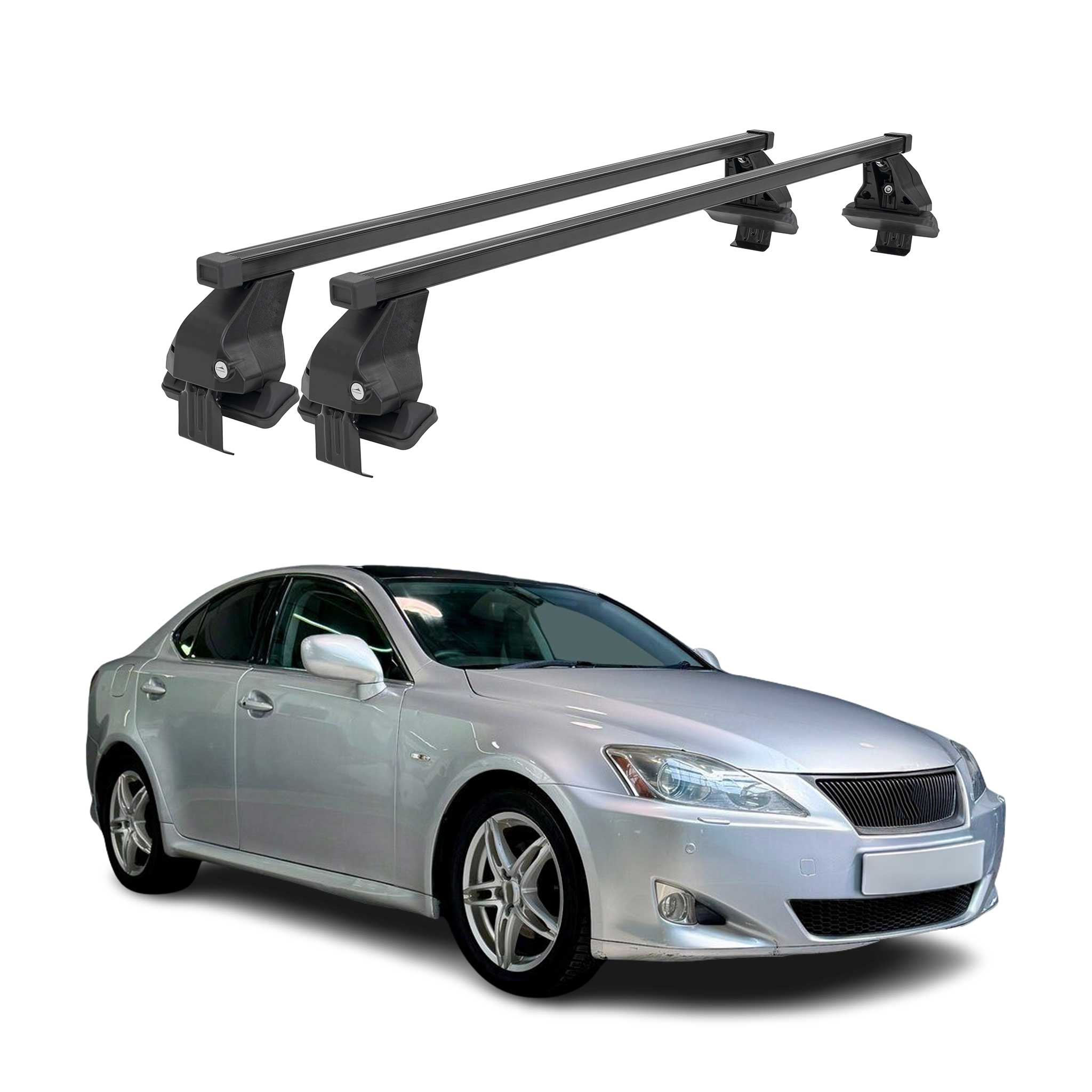 2006-2013 Lexus Is Roof Rack Cross Bars Black