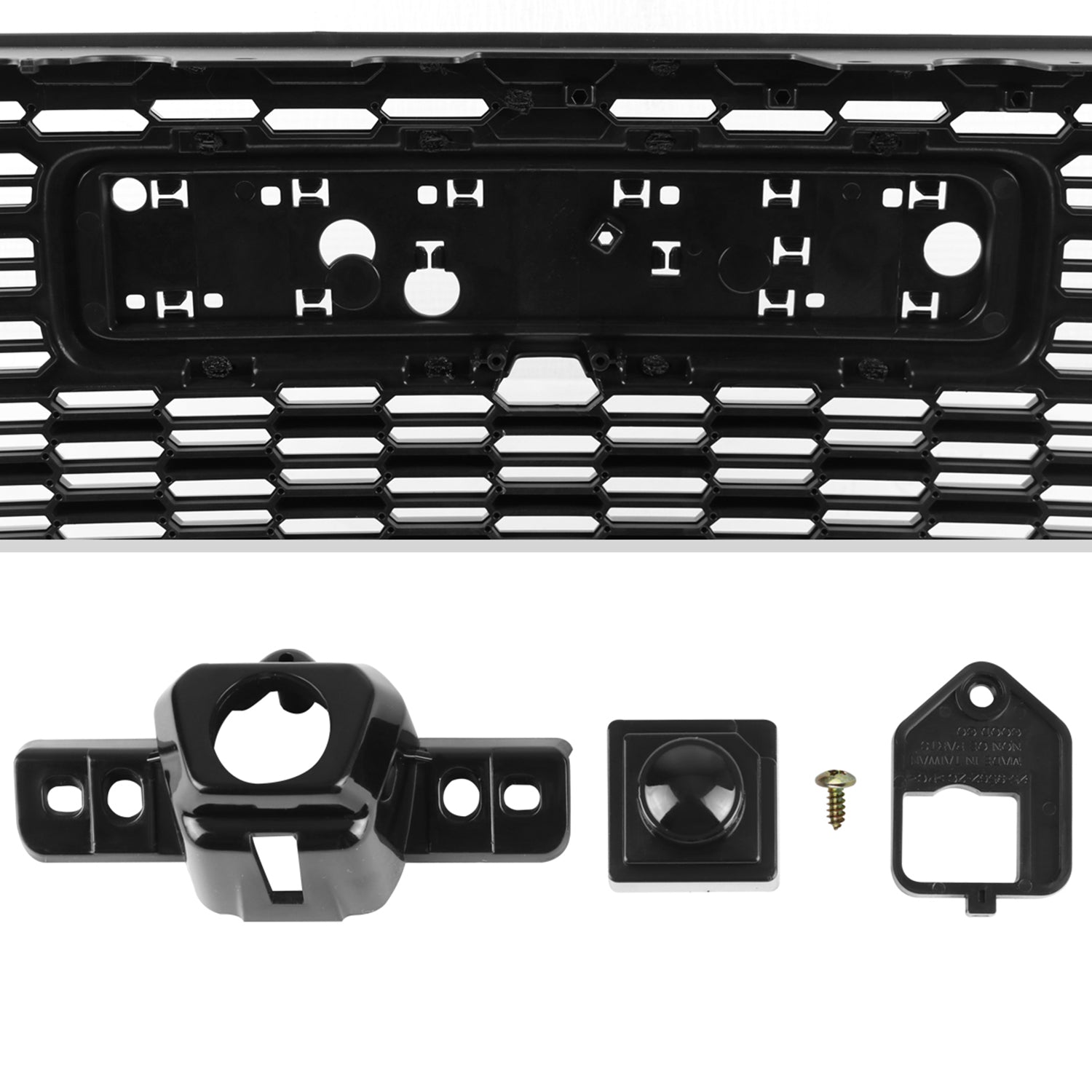 2021-2023 GMC Yukon/Yukon XL Denali Style Front Glossy Black Mesh Grille