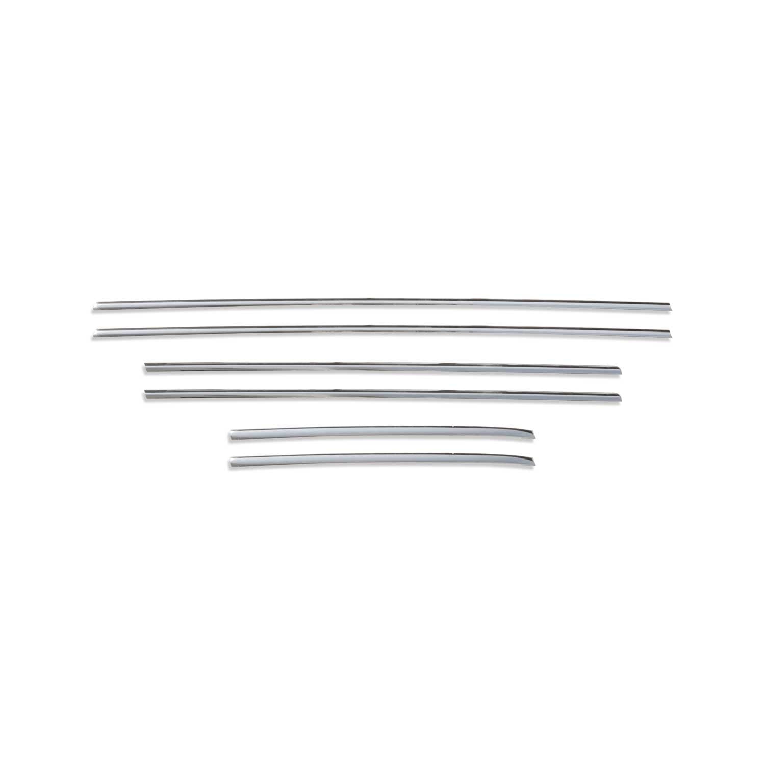 2014-2020 Fiat 500L Window Molding Trim Streamer Stainless Steel Silver 6Pcs