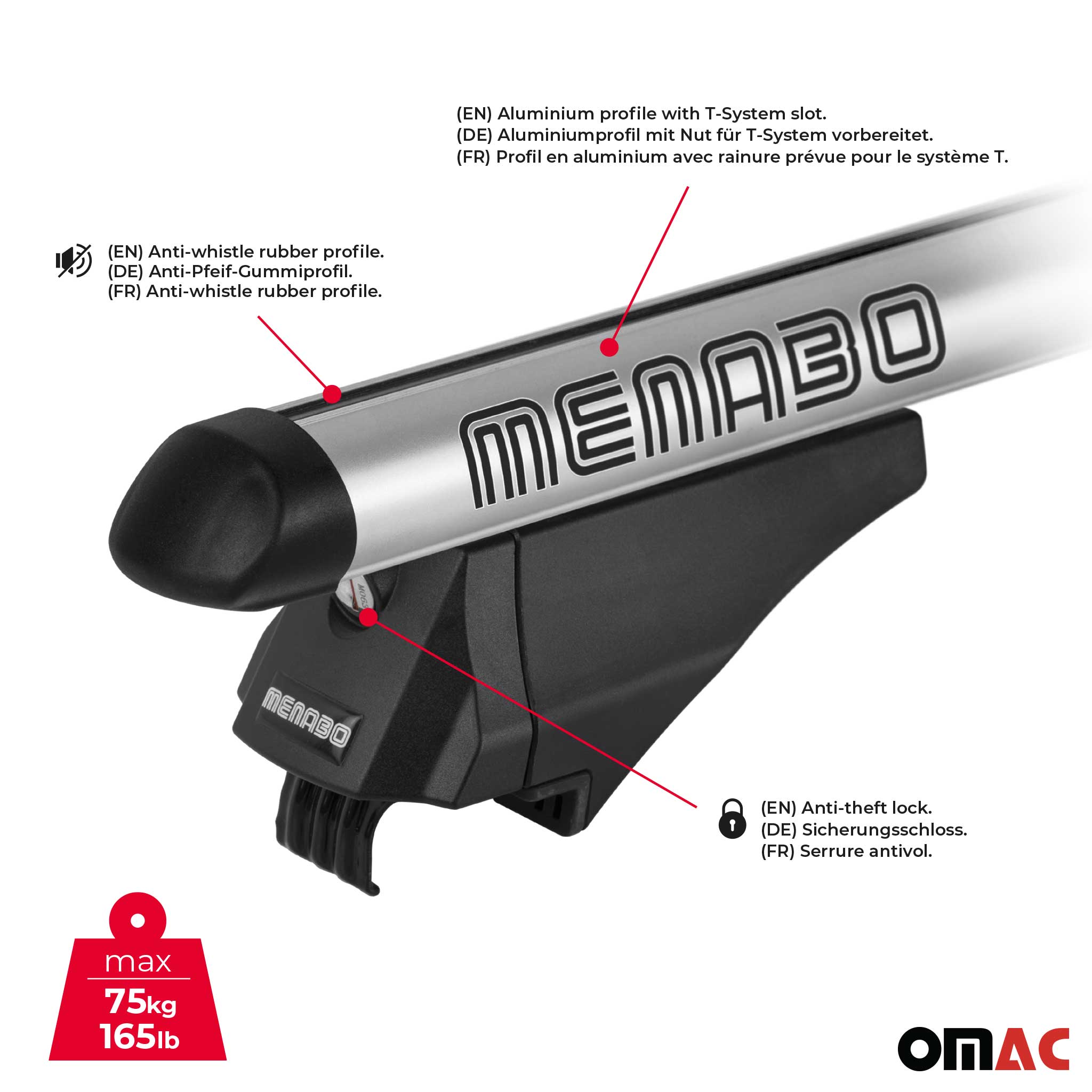 2019-2024 Audi A6 Avant Roof Rack Cross Bars Silver