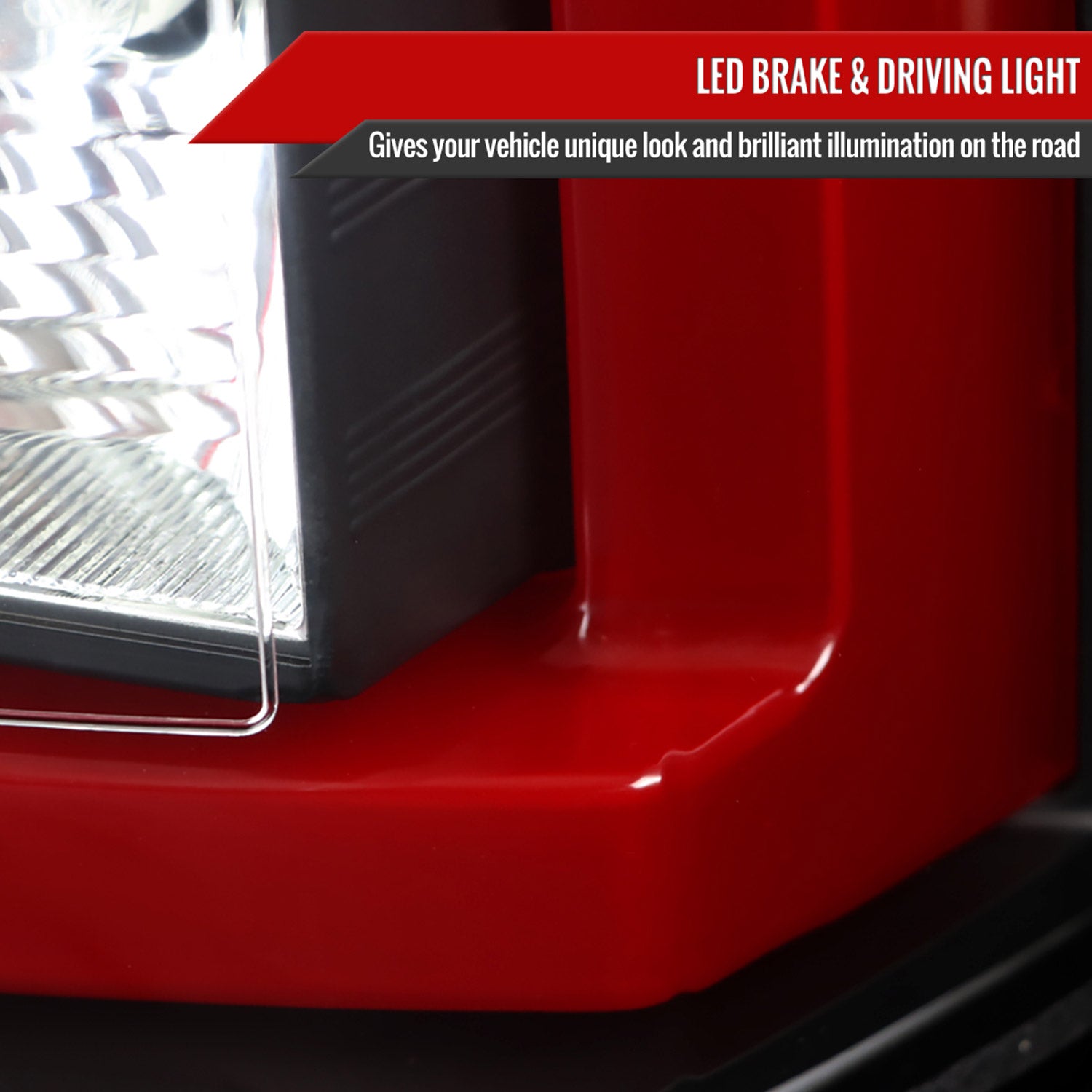 2015-2020 GMC Yukon/Yukon XL Denali SLE/SLT LED Tail Lights Black/Clear Red