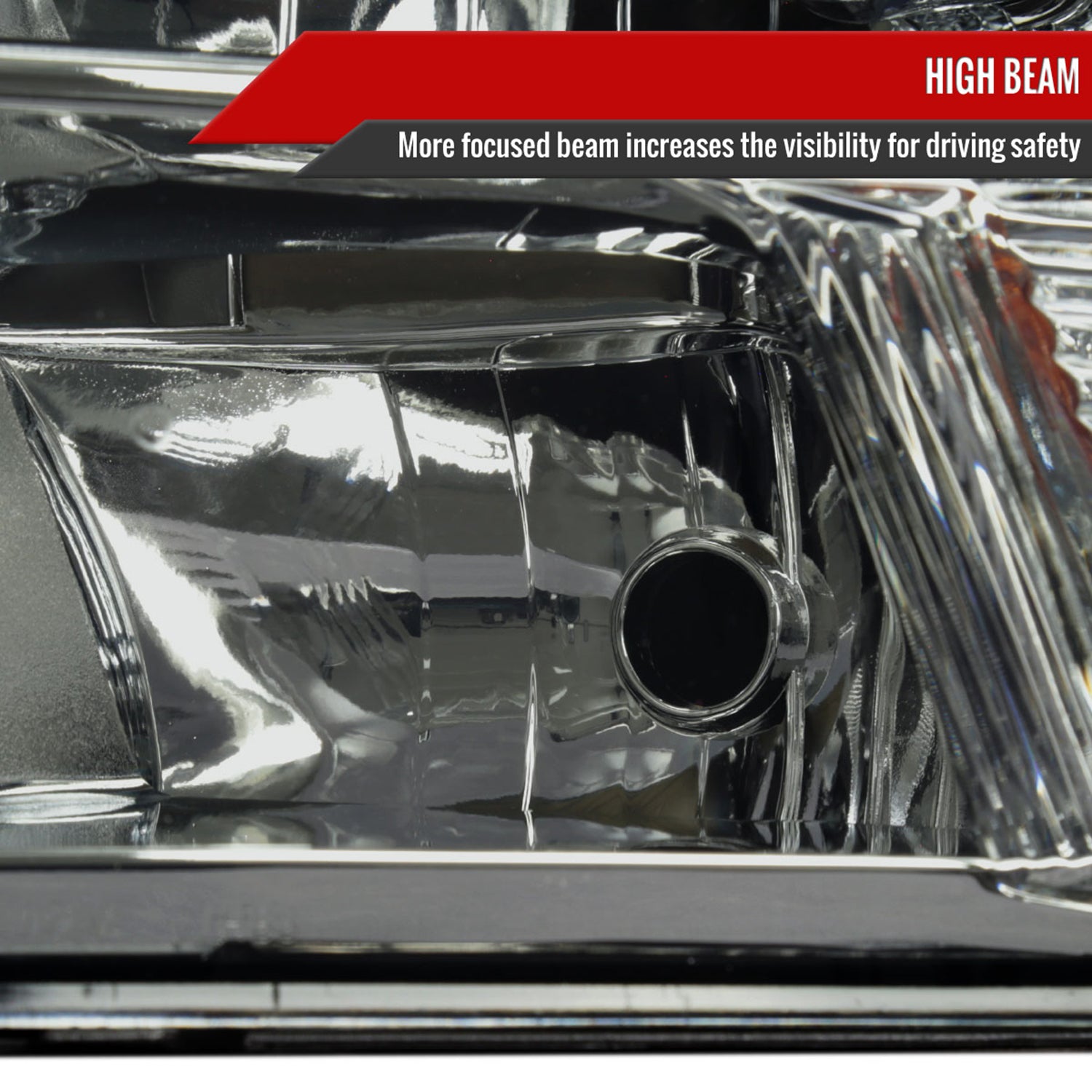 2009-2018 Dodge RAM 1500/ 19-2021 2500 3500 Quad Headlights Chrome/Light Smoke