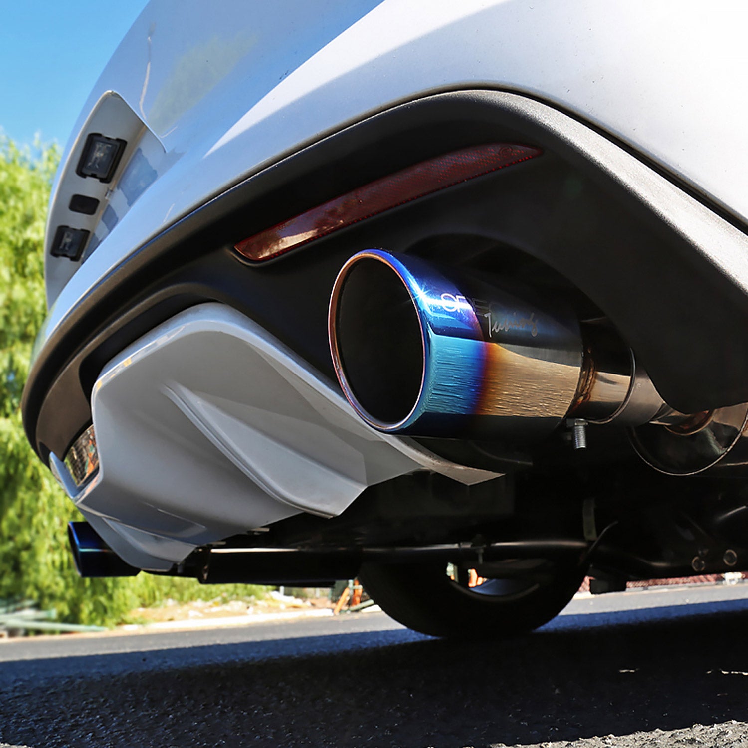 2015-2021 Ford Mustang 2.3L EcoBoost Dual Catback Exhaust System Burnt Tip
