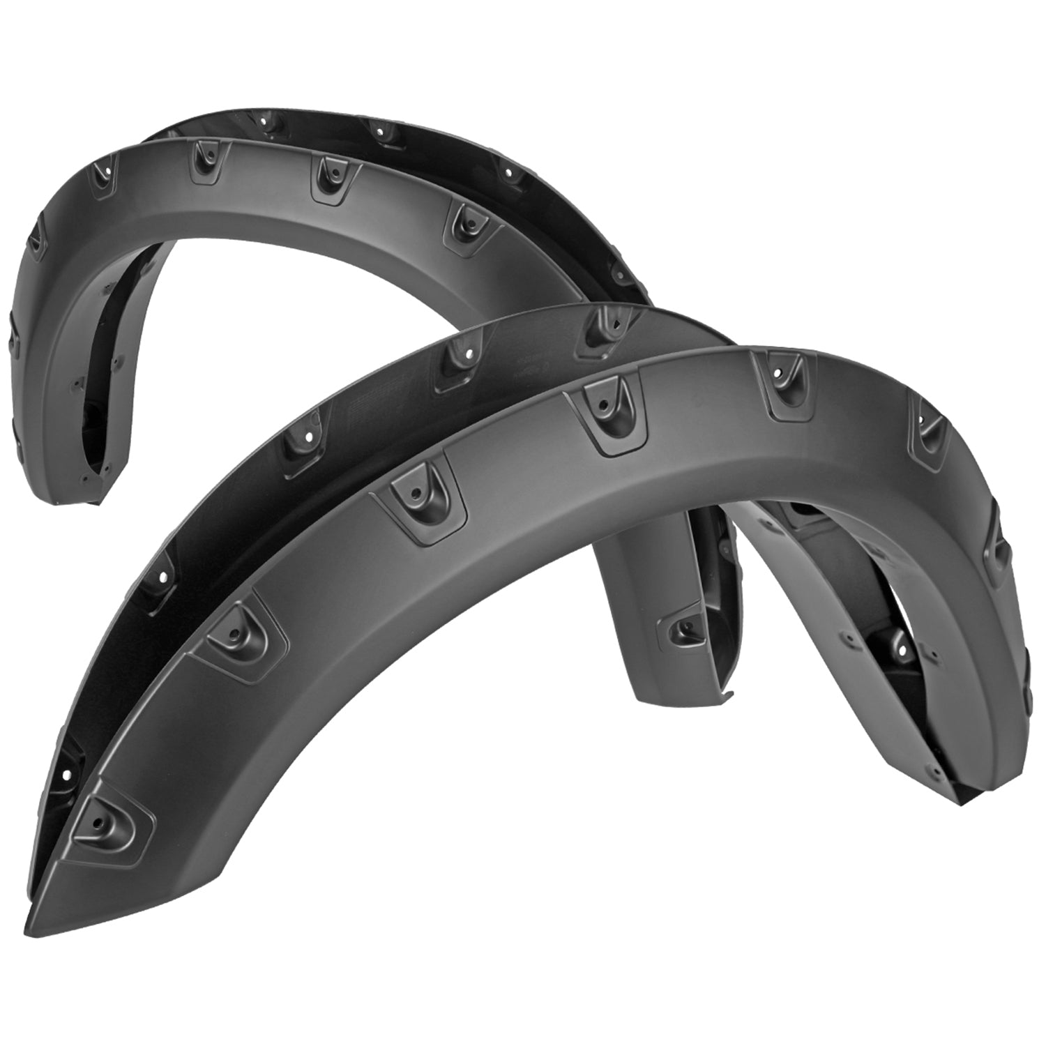 2019-2024 Dodge Ram 2500/3500 4PC Smooth Pocket Rivet Style Fender Flares