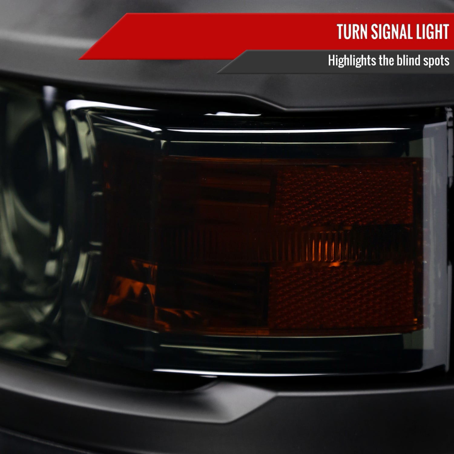 2014-2015 Chevy Silverado 1500 Projector Headlights Chrome/Smoke/Black Trim