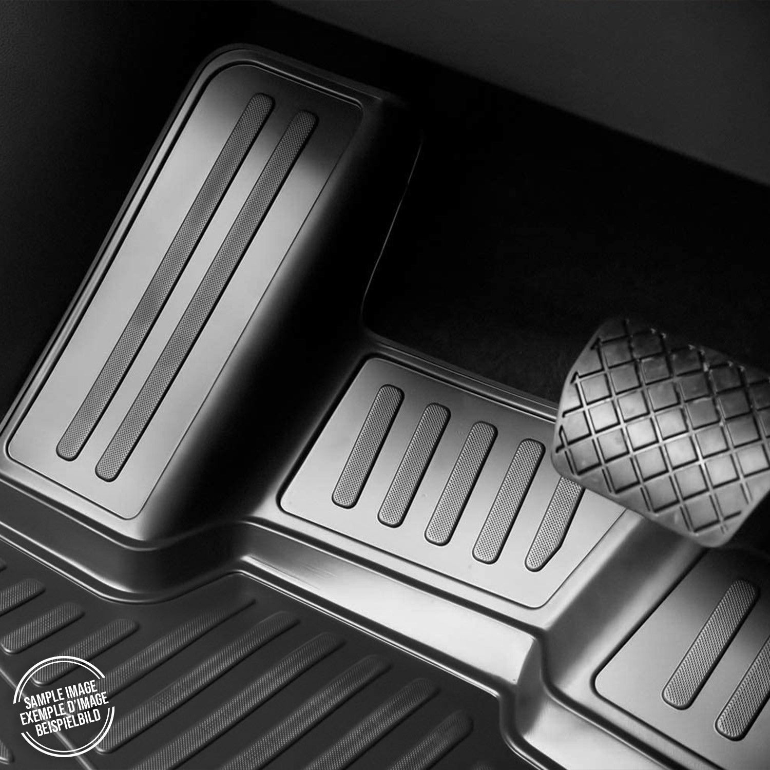 2018-2026 Volkswagen Atlas Floor Mats & Cargo Liner Full Set All Weather 3rd Row Behind Black