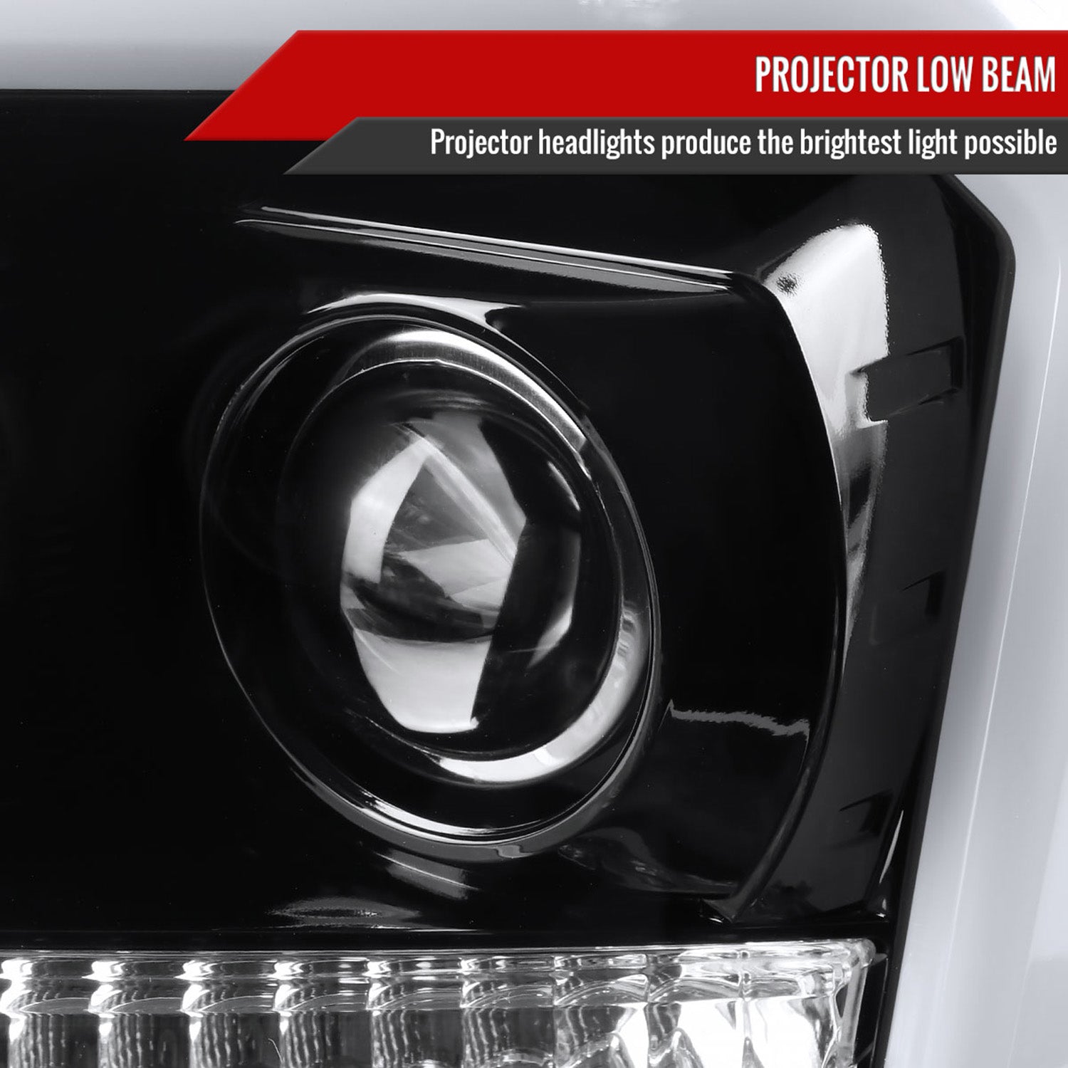 2004-2008 Ford F-150/ 06-2008 Lincoln Mark LT LED C-Bar Headlights Black