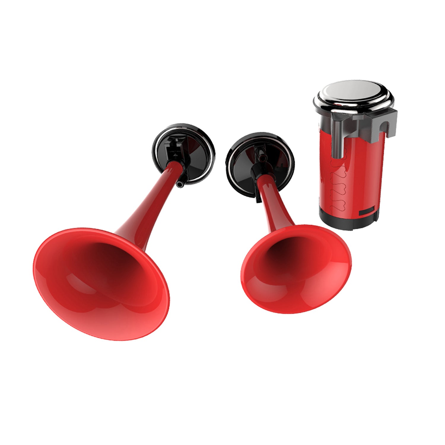 Red Air Horn x2 with Compressor