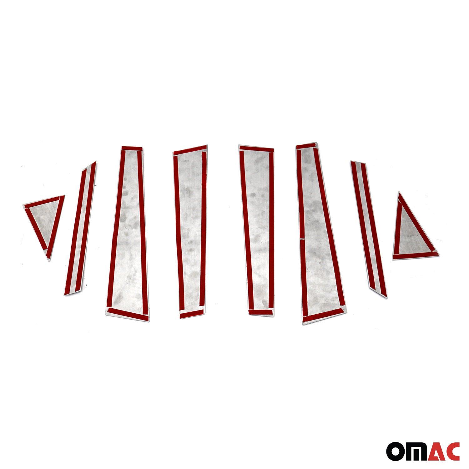 2018-2023 Hyundai Kona Window B Pillar Posts Door Trim Cover Stainless Steel Silver 8x