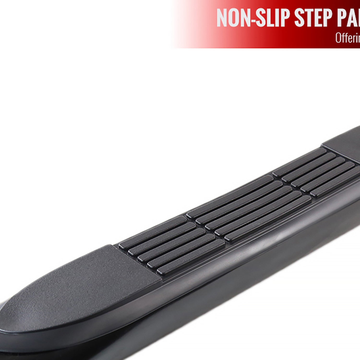 2005-2024 Nissan Frontier Crew Cab 3" Black S.Steel Side Step Nerf Bars