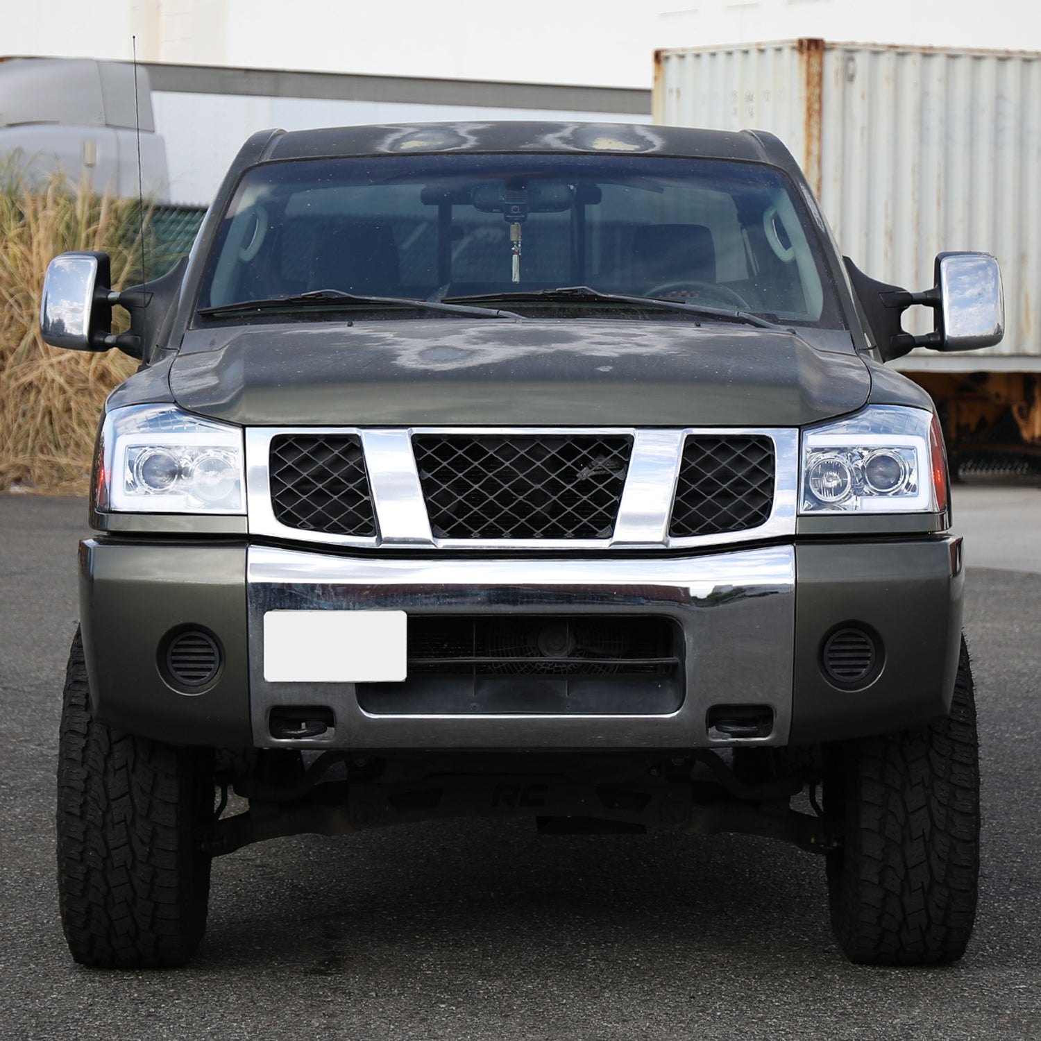 2004-2015 Nissan Titan / 04-2007 Armada LED C-Bar Headlights Signal Chrome