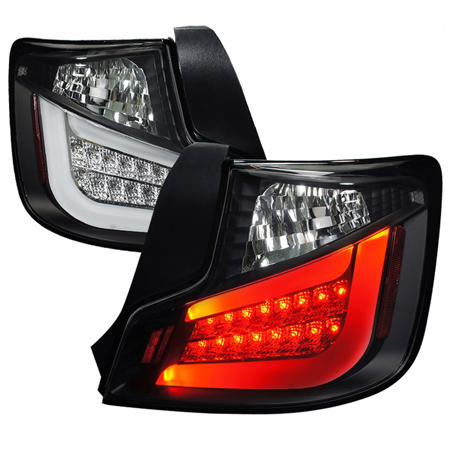 2011-2013 Scion tC LED Tail Lights Matte Black Housing/Clear Lens