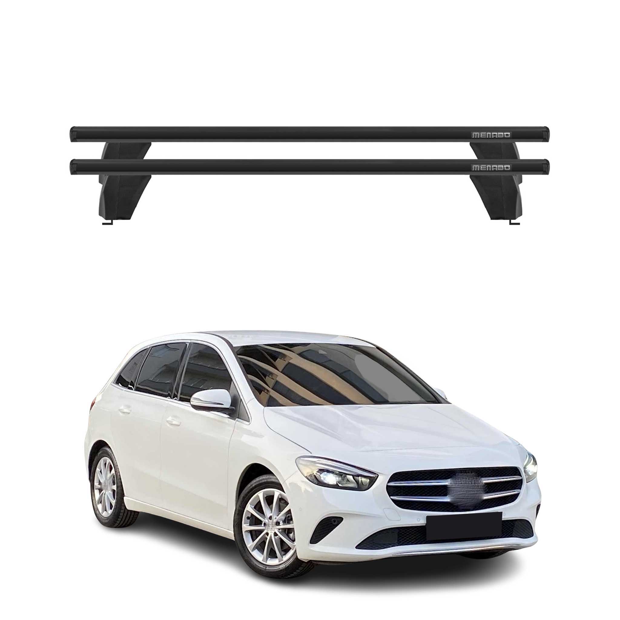 2019-2024 Mercedes B Class W247 Roof Rack Cross Bars Black