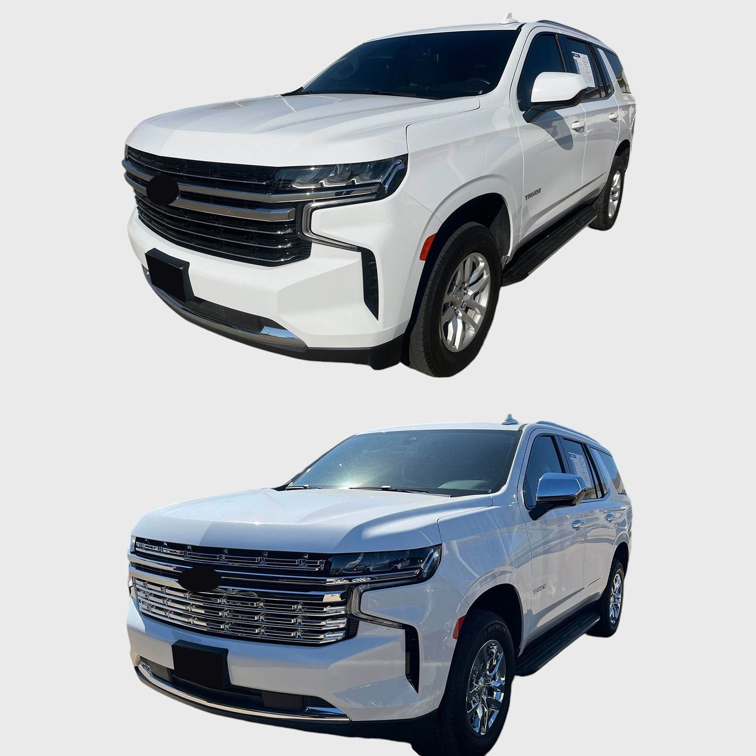 2021-2024 Chevrolet Suburban / Tahoe Grille Overlay Chrome 2Pcs ABS Plastic