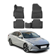2021-2025 Hyundai Elantra Floor Mats Liners Full Set All Weather Black