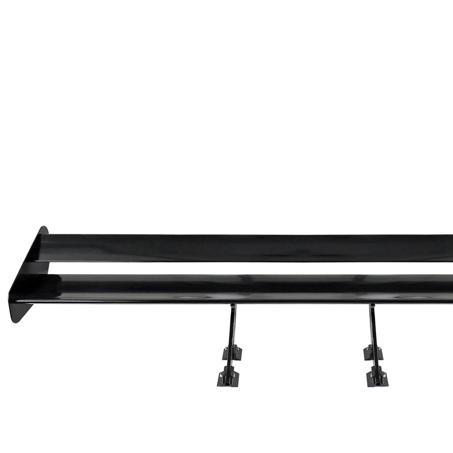 Universal Black CNC Aluminum 52" Double Deck Adjustable Trunk Spoiler Wing