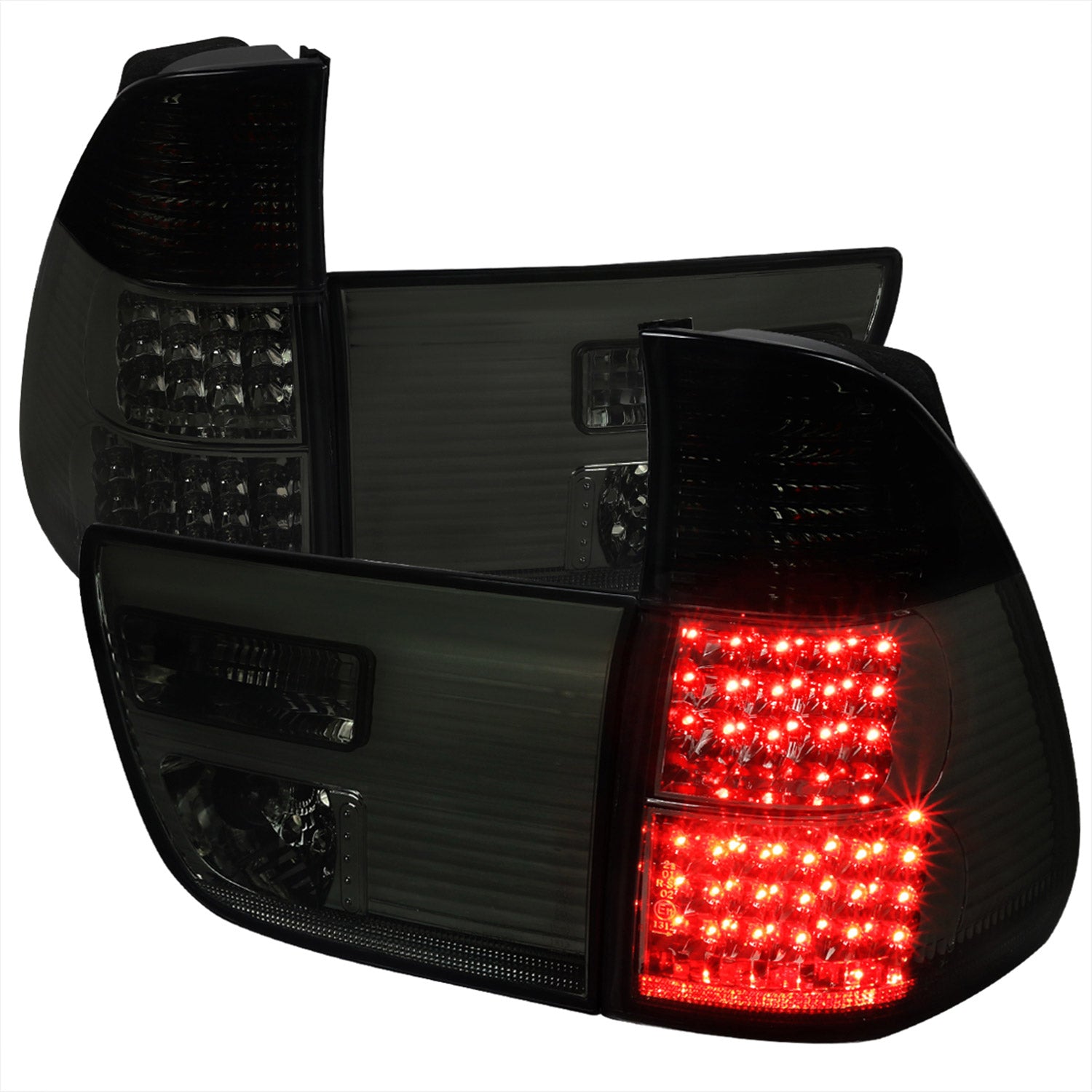 2000-2006 BMW E53 X5 LED Tail Lights - OZ Chrome Housing/Smoke Lens