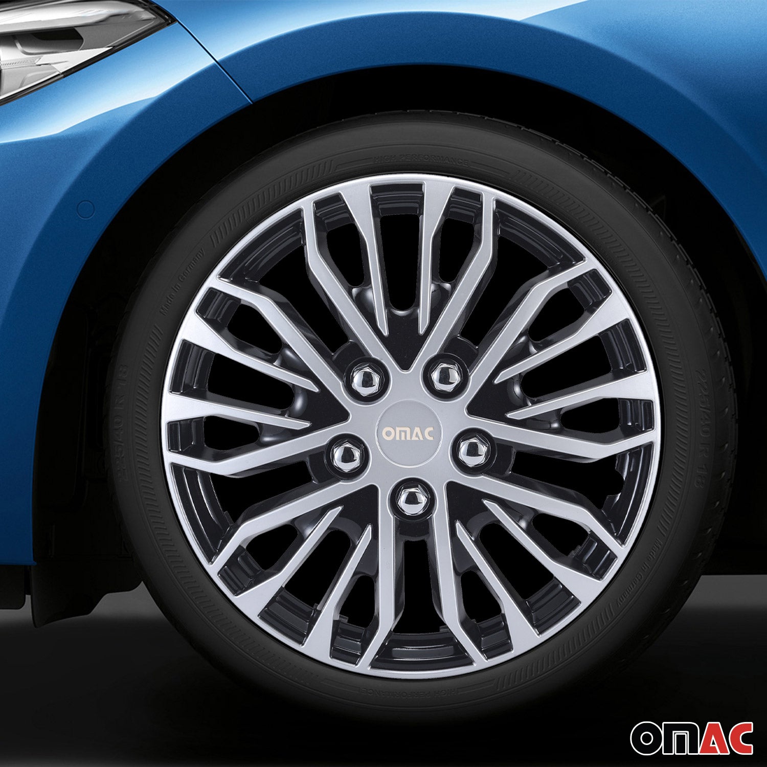 16" Wheel Covers for Ford Transit 150 250 350 2015-2025 Black Silver 4x Hub Caps