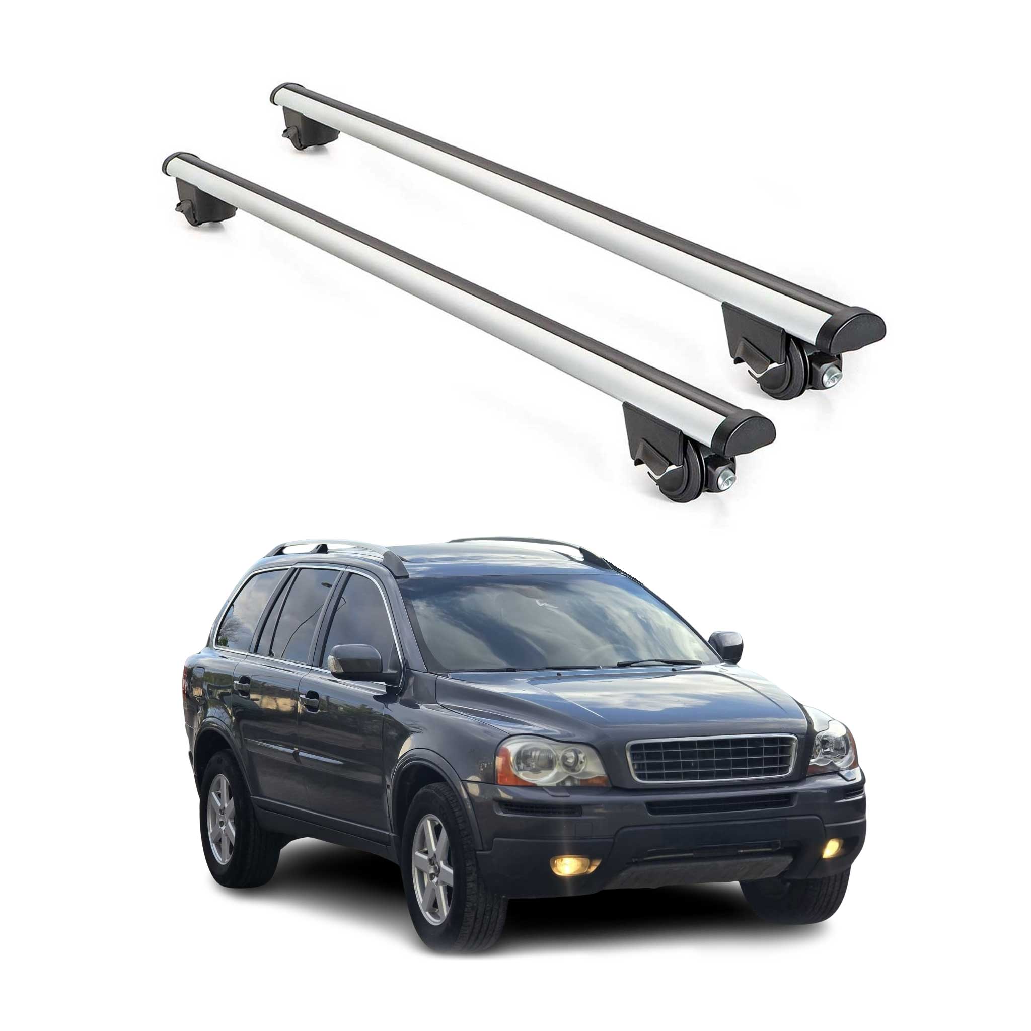 2003-2014 Volvo XC90 Roof Rack Cross Bars Silver