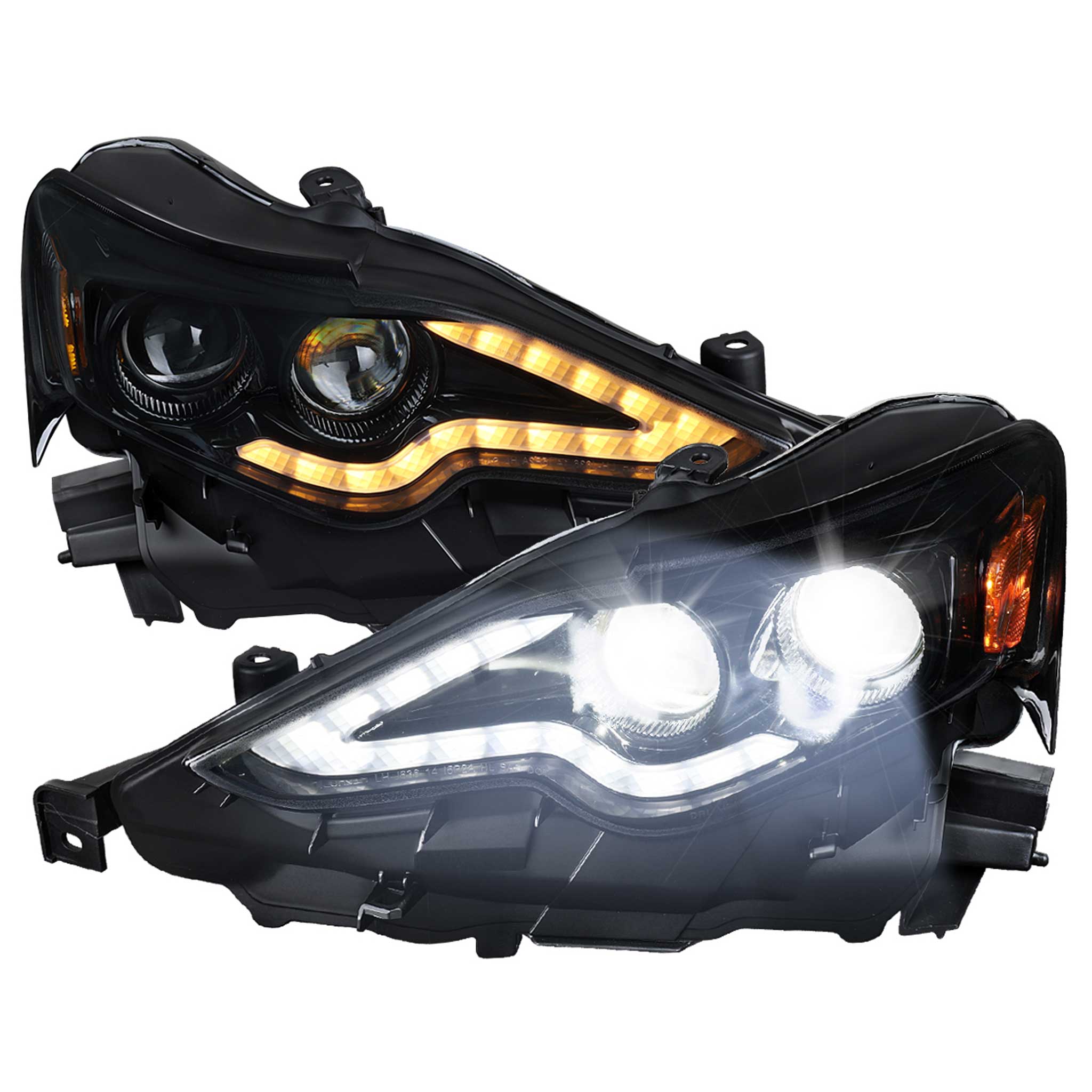 For Lexus IS250 IS350 2014-2016 Full LED Project healight Black Houing Smoked lens