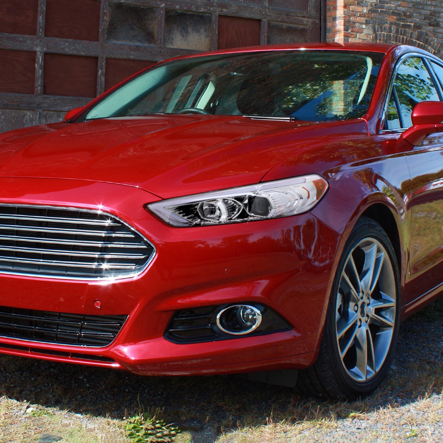 2013-2016 Ford Fusion Sequential Turn Signal Projector Headlights Chrome