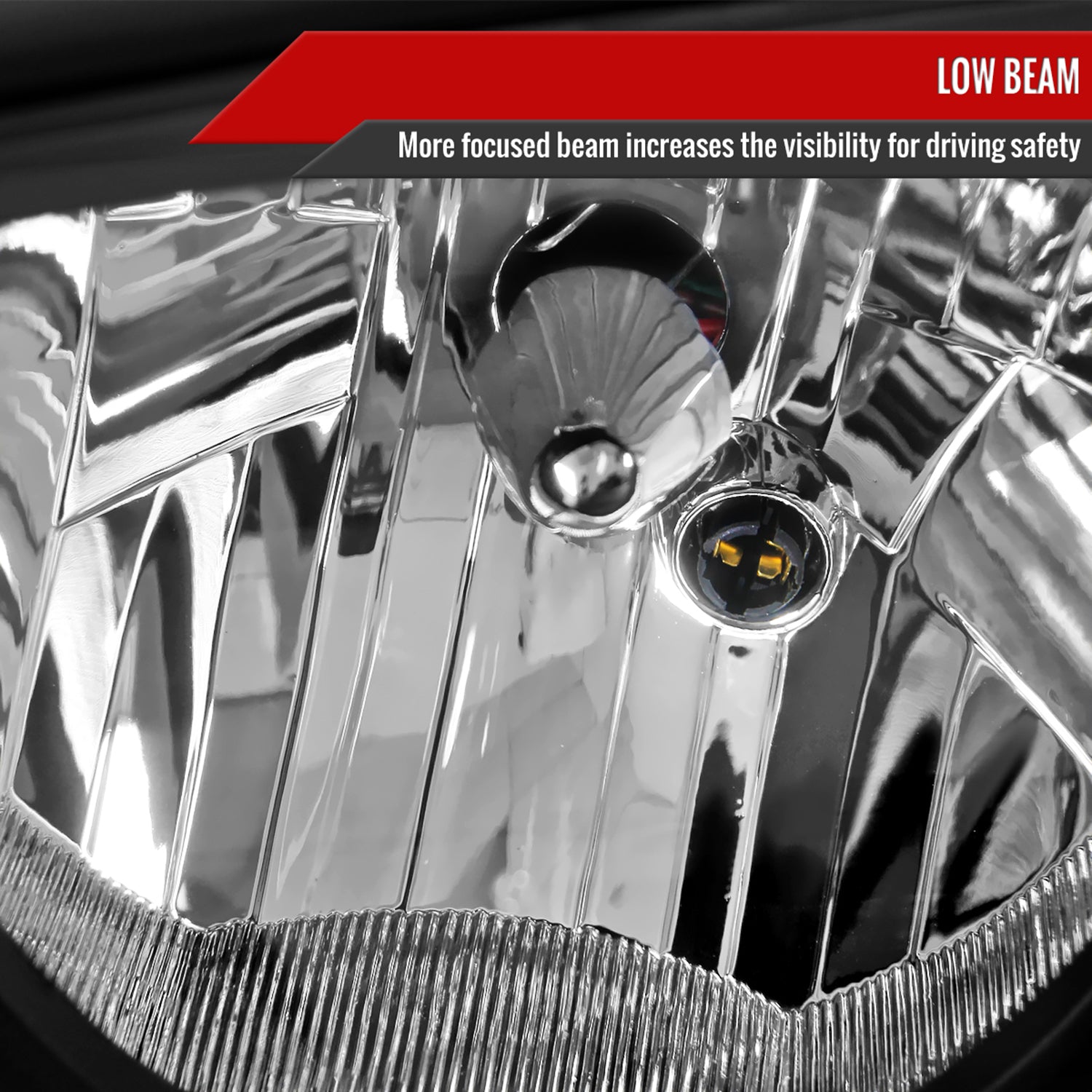 2004-2006 Hyundai Elantra Crystal Headlights w/ Amber Reflectors Black/Clear