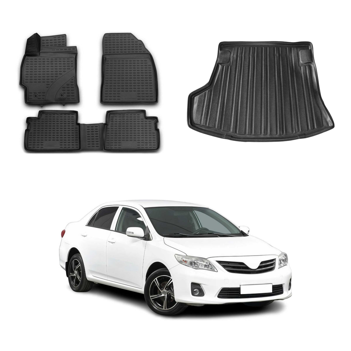 OMAC Floor Mats & Cargo Liners for Toyota Corolla 2009-2013 Sedan