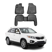 2011-2013 Kia Sorento Floor Mats Liners Full Set All Weather Black