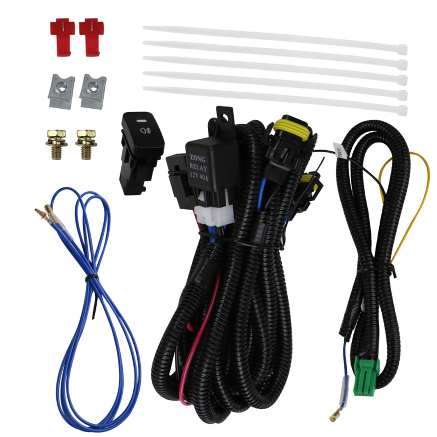 2004-2005 Honda Civic Coupe/Sedan H8 Fog Lights Kit Chrome/Yellow Lens