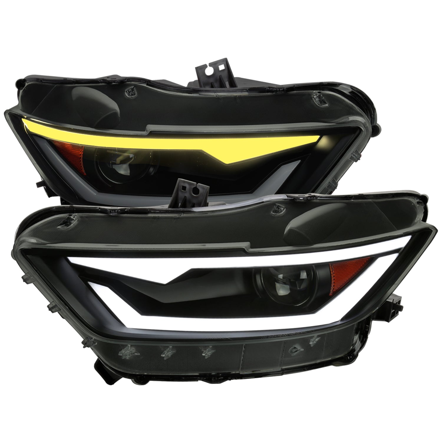 2015-2017 Ford Mustang/2018-2020 Shelby HID/Xenon LED Signal Headlights Smoke