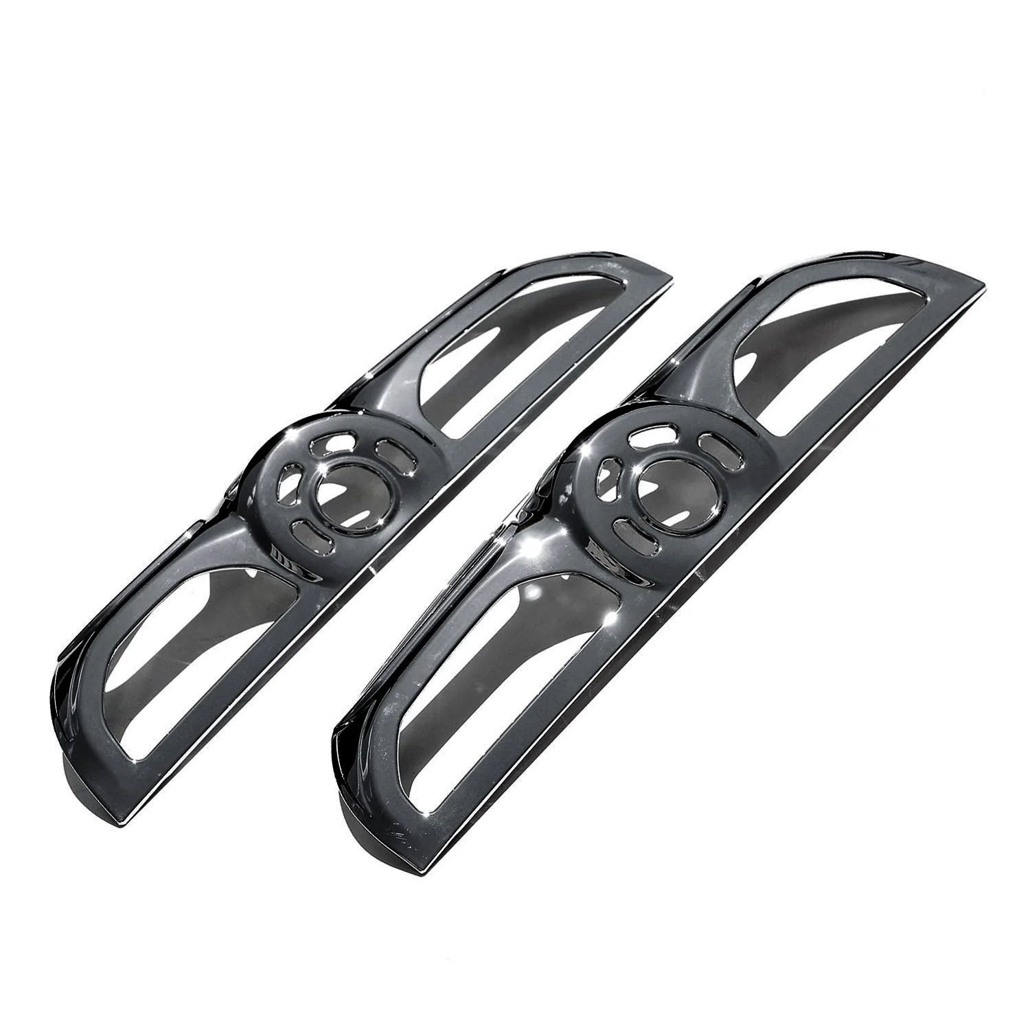 2014-2019 RAM ProMaster City Trunk Tail Light Trim Frame ABS Chrome Dark 2Pcs