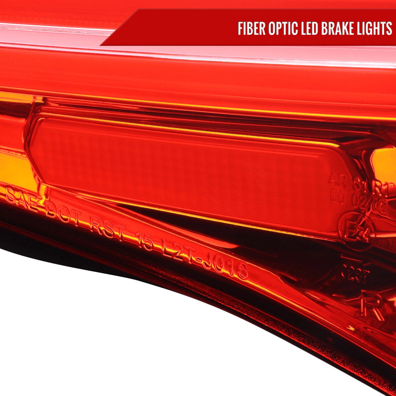 2016-2018 Hyundai Tucson LED Bar Tail LightsChrome Housing/Red Lens