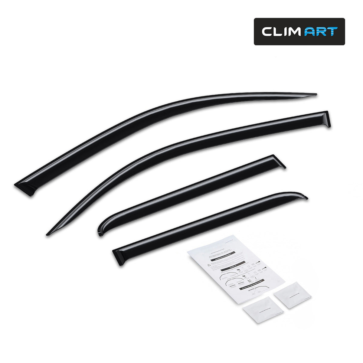 Clim Art Wind Deflectors for Toyota Tacoma Double Cab 2024-2026 Dark Smoke 4Pcs