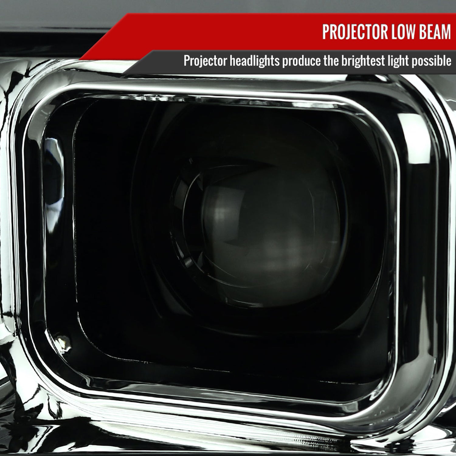 2008-2010 Ford F-250 F-350 F-450 LED C-Bar Projector Headlight Chrome/Smoke