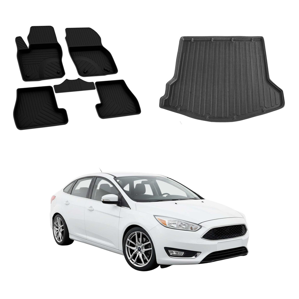 OMAC Floor Mats & Cargo Liners for Ford Focus Sedan 2012-2014