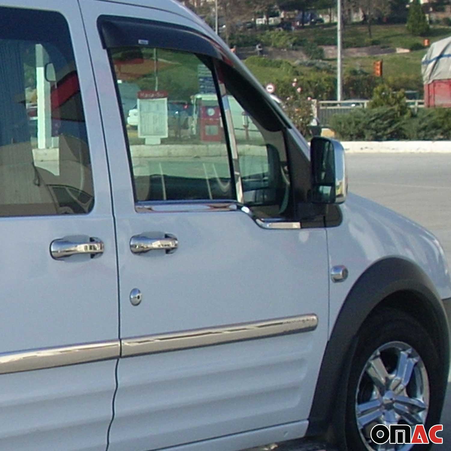 2010-2013 Ford Transit Connect Window Molding Trim Streamer Stainless Steel Silver 2Pcs