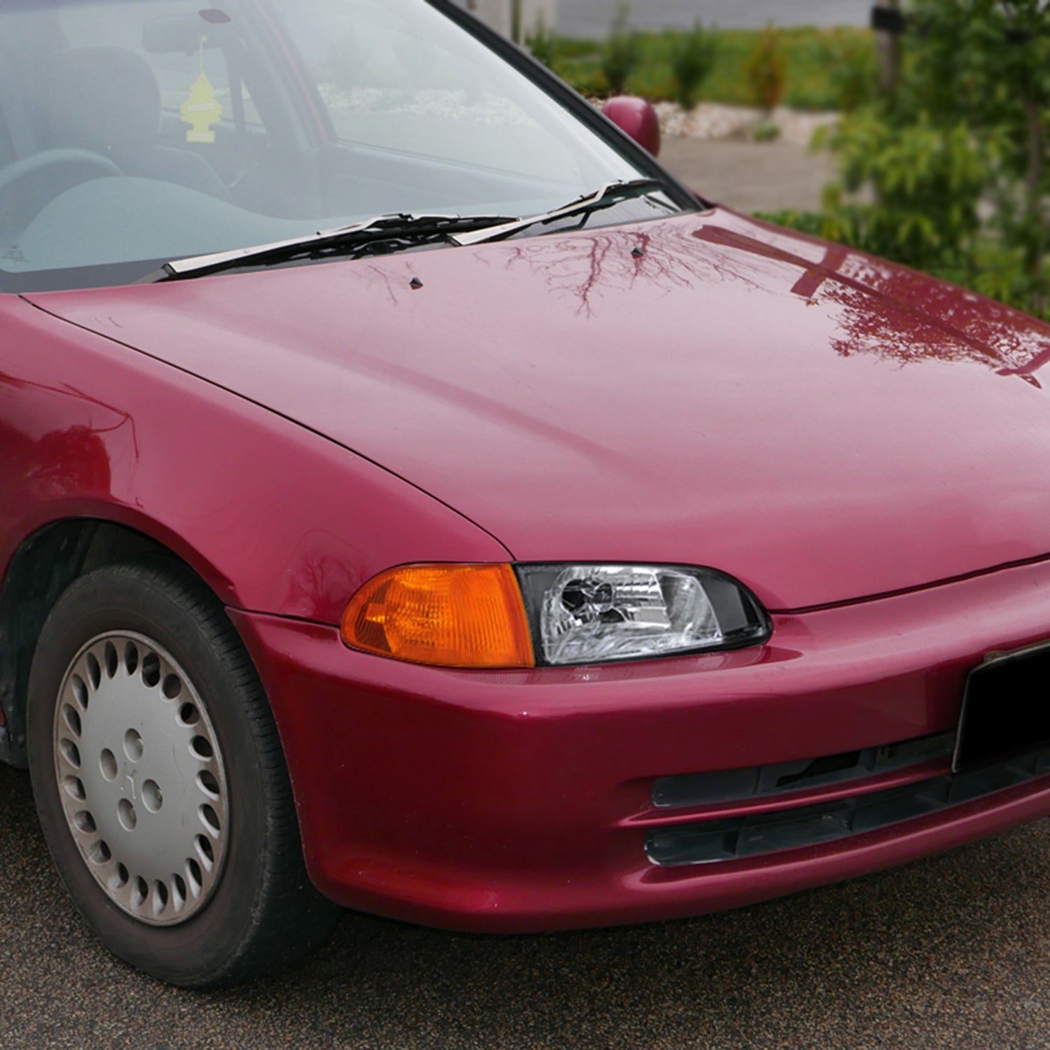 1992-1995 Honda Civic Sedan Corner Lights Chrome Housing/Amber Lens