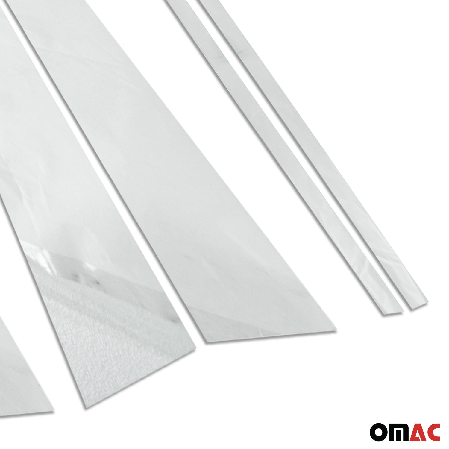 2008-2015 Land Rover LR2 Window B Pillar Posts Door Trim Stainless Steel Silver 6x