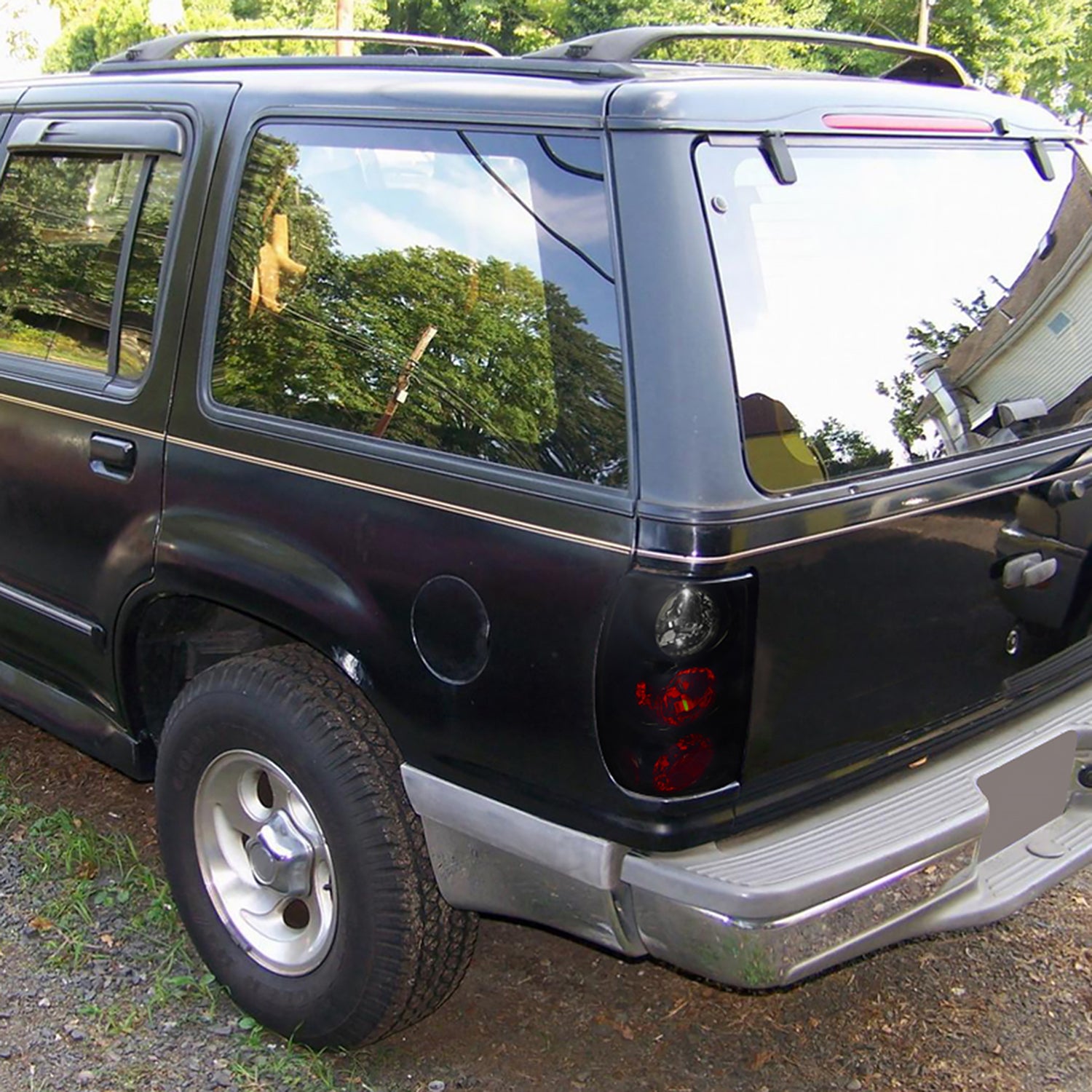 1995-1997 Ford Explorer Tail Lights Glossy Black Housing/Smoke Lens