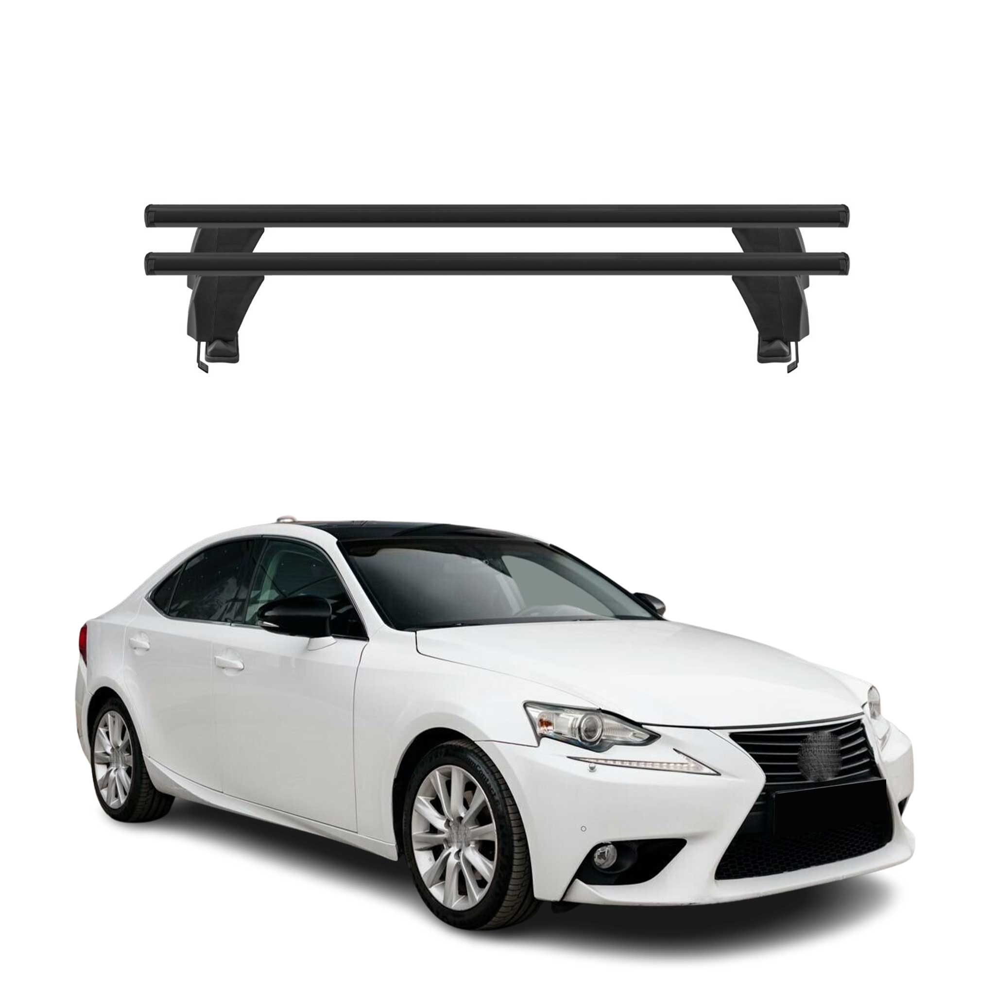 2014-2024 Lexus IS Roof Rack Cross Bars Black