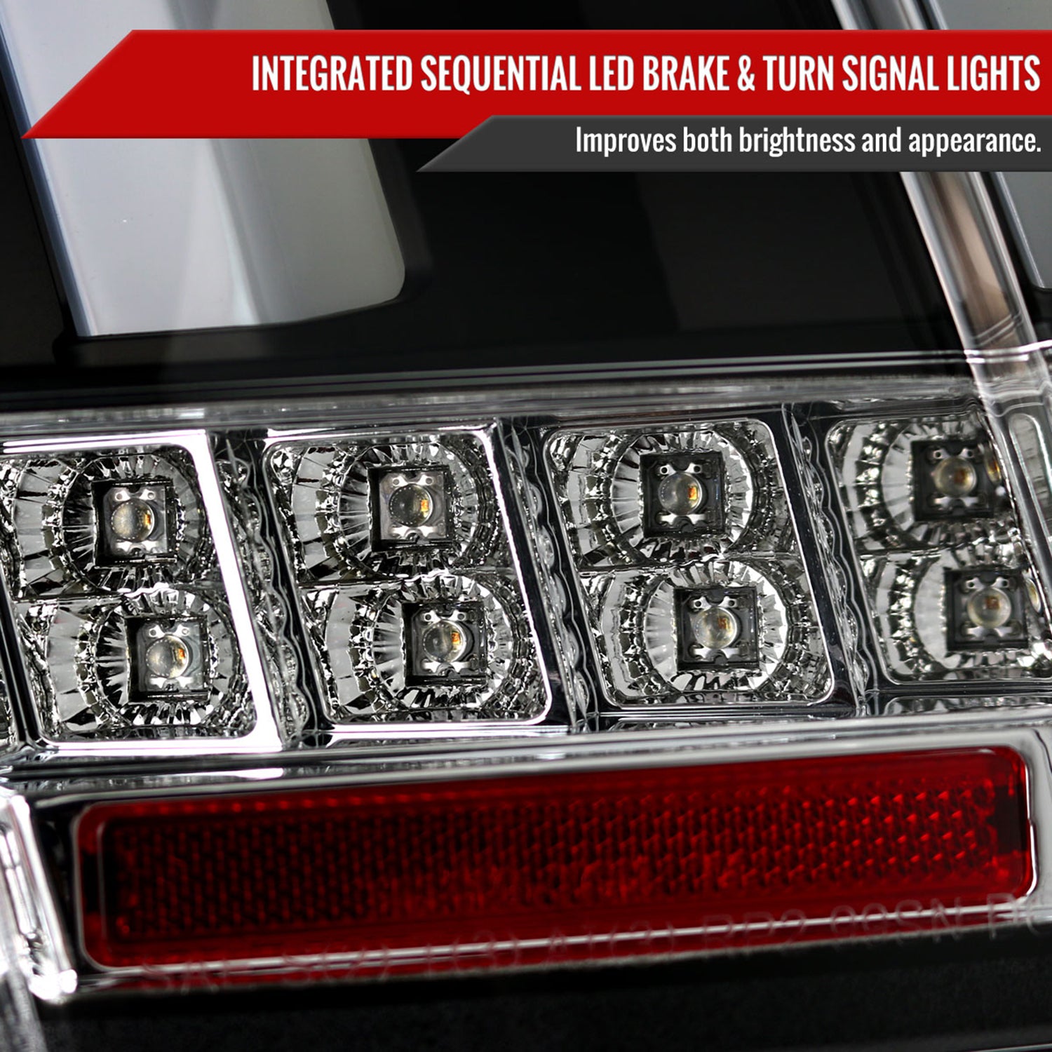 1999-2004 Ford Mustang Sequential LED Tail Lights Matte Black/Clear Lens