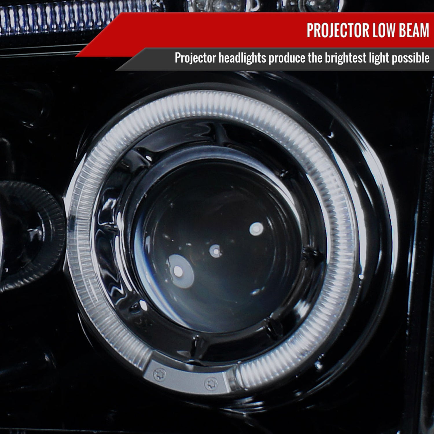 2005-2010 Dodge Charger Dual Halo Projector Headlights Glossy Black/Smoke Lens