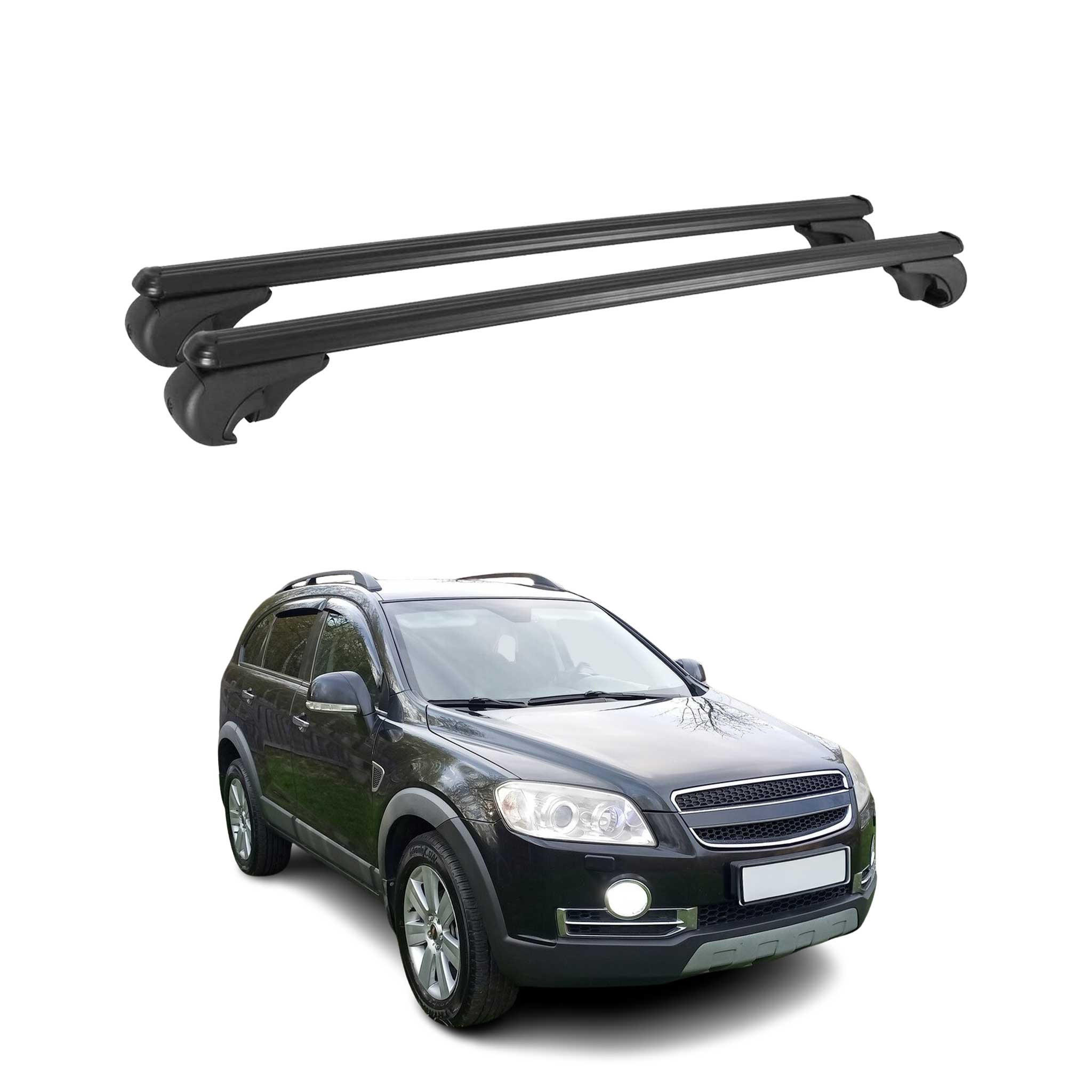 2008-2015 Chevrolet Captiva Sport Roof Rack Cross Bars Black